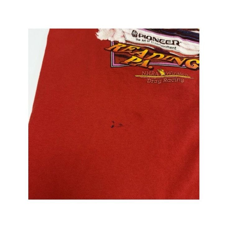 Vintage Vintage 90s NHRA Drag Racing T Shirt Mens XL Red Single Stit Size US XL / EU 56 / 4 - 6 Thumbnail