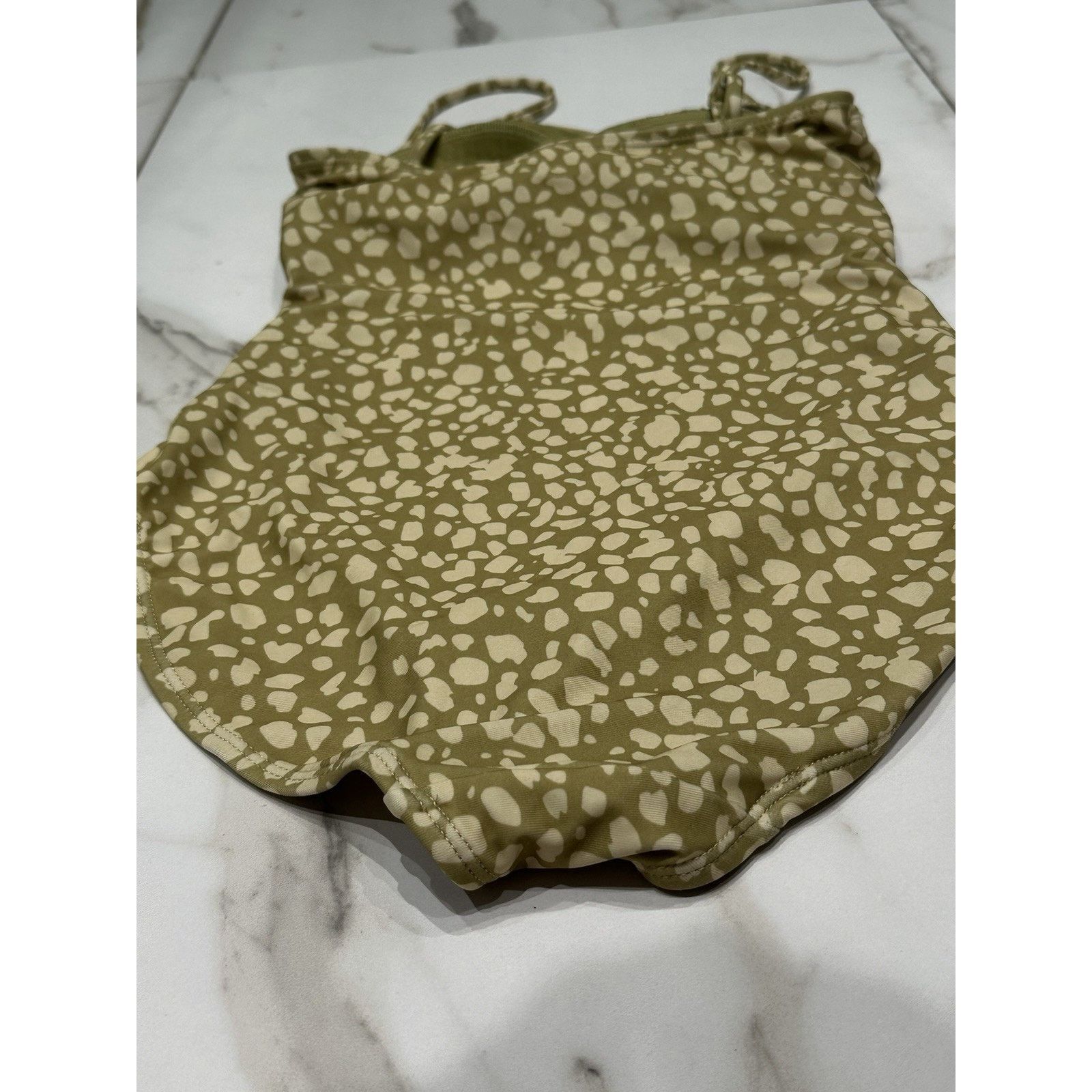 Primark Primark One Piece Bandeau Control Green Dot Print Swimsuit Size ONE SIZE - 11 Thumbnail