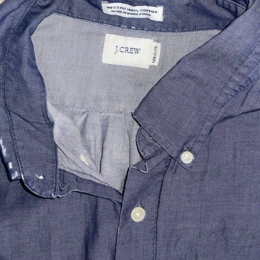 J.Crew J. Crew Mens Blue button down long sleeve Shirt Large Preppy Size US L / EU 52-54 / 3 - 3 Thumbnail