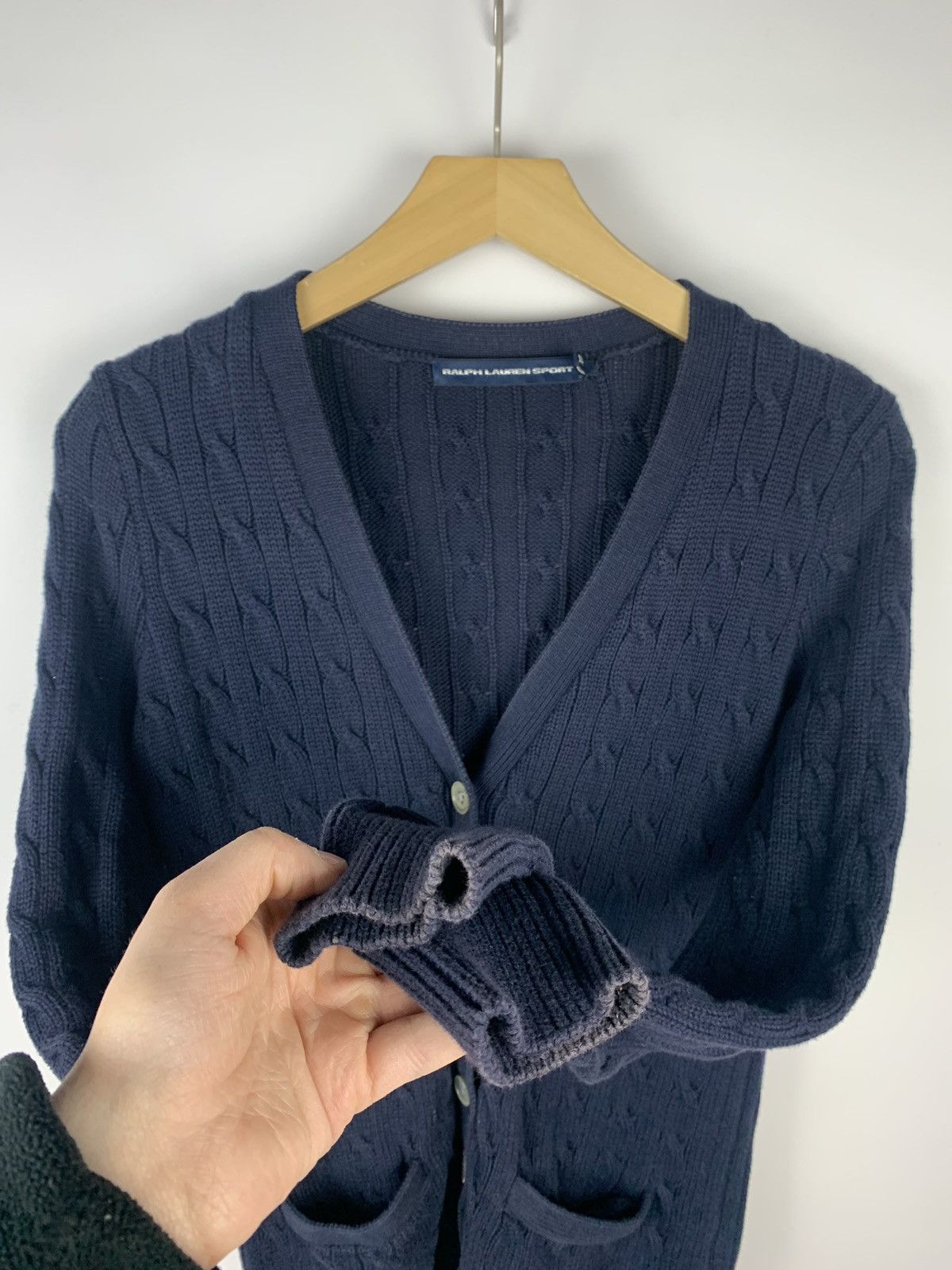 Ralph Lauren Sport Vintage Y2K Ralph Lauren Sport Cable Knit Cardigan Red Pony Size XS / US 0-2 / IT 36-38 - 5 Thumbnail