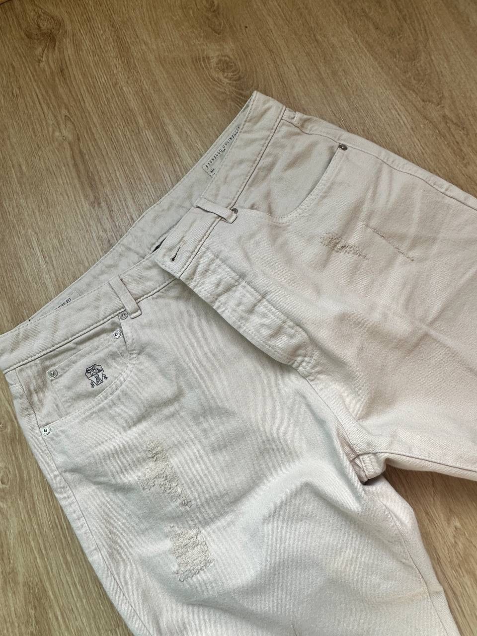 Brunello Cucinelli Brunello Cucinelli Jeans EU54 Stone Ripped Cotton Size US 38 / EU 54 - 2 Thumbnail