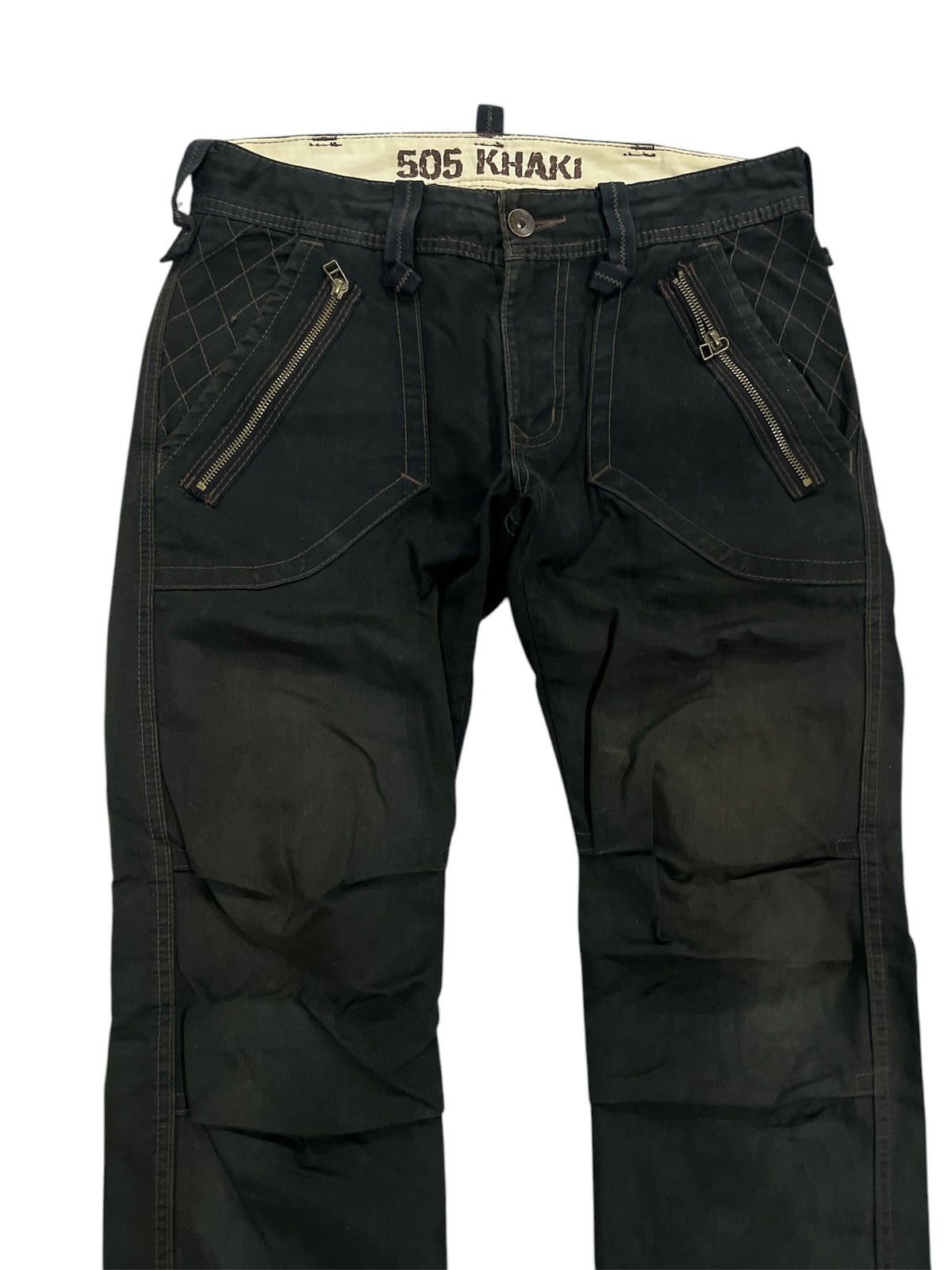 Edwin EDWIN 505 KHAKI DISTRESSED DENIM PANT Size US 32 / EU 48 - 2 Thumbnail