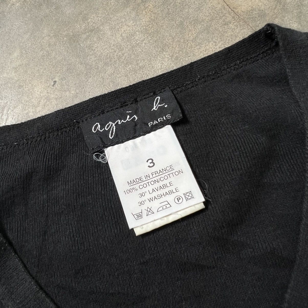 agnes b. Vintage Agnes B. Crop V Neck Knit Longsleeve Shirt Size M / US 6-8 / IT 42-44 - 3 Thumbnail