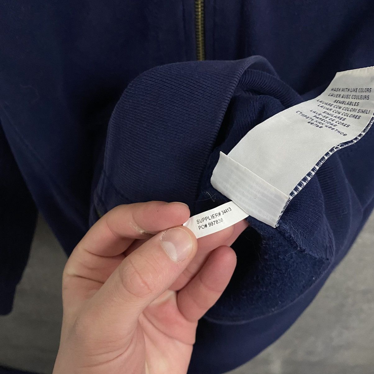 Polo Ralph Lauren Vintage Polo Ralph Lauren Zip Up Hoodie Navy Size US M / EU 48-50 / 2 - 9 Thumbnail