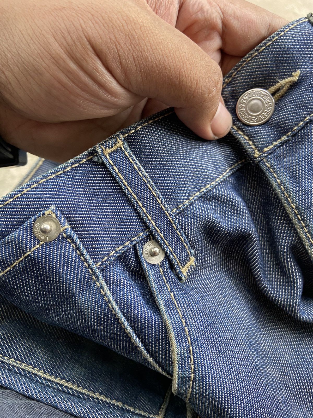 Engineered Garments × Levi's Vintage Y2K Levis Engineered Buckle T Back Baggy Denim Pants Size US 32 / EU 48 - 10 Thumbnail