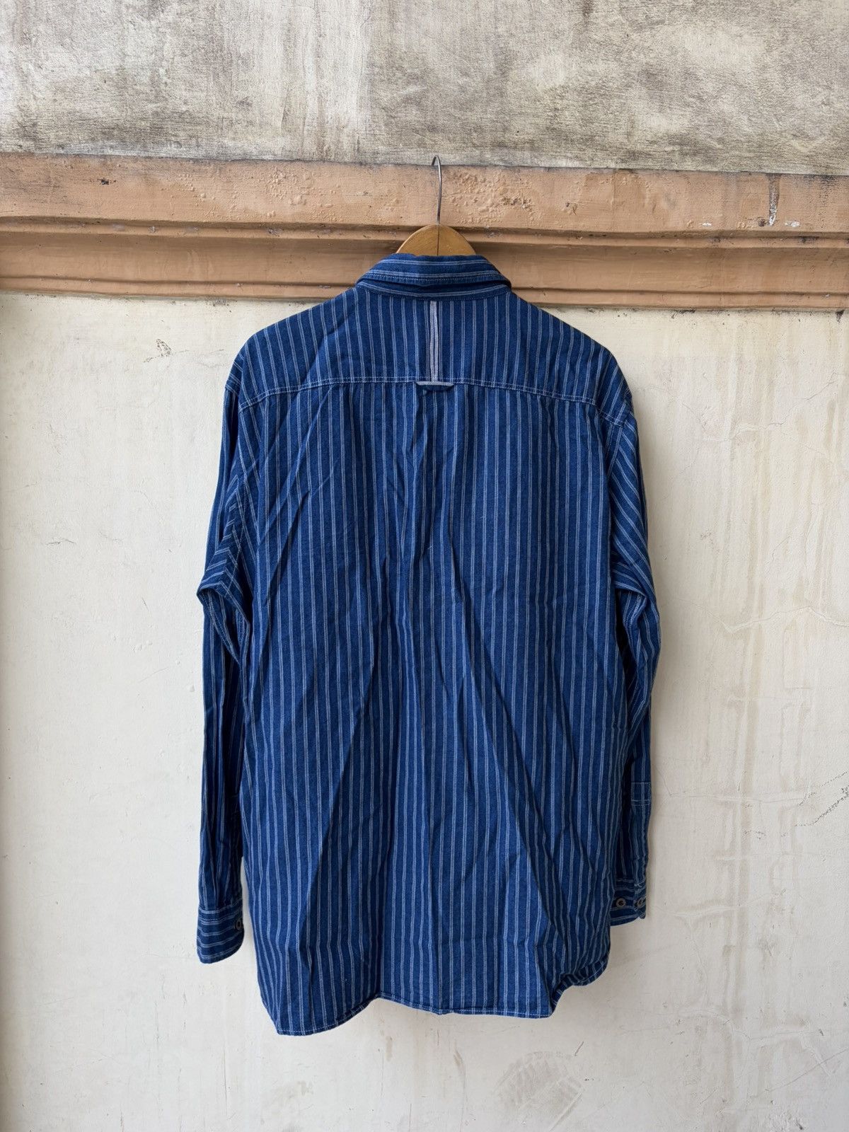 Japanese Brand Wabash shirt pattern indigo selvedge frizmWORKS Size US XL / EU 56 / 4 - 3 Thumbnail