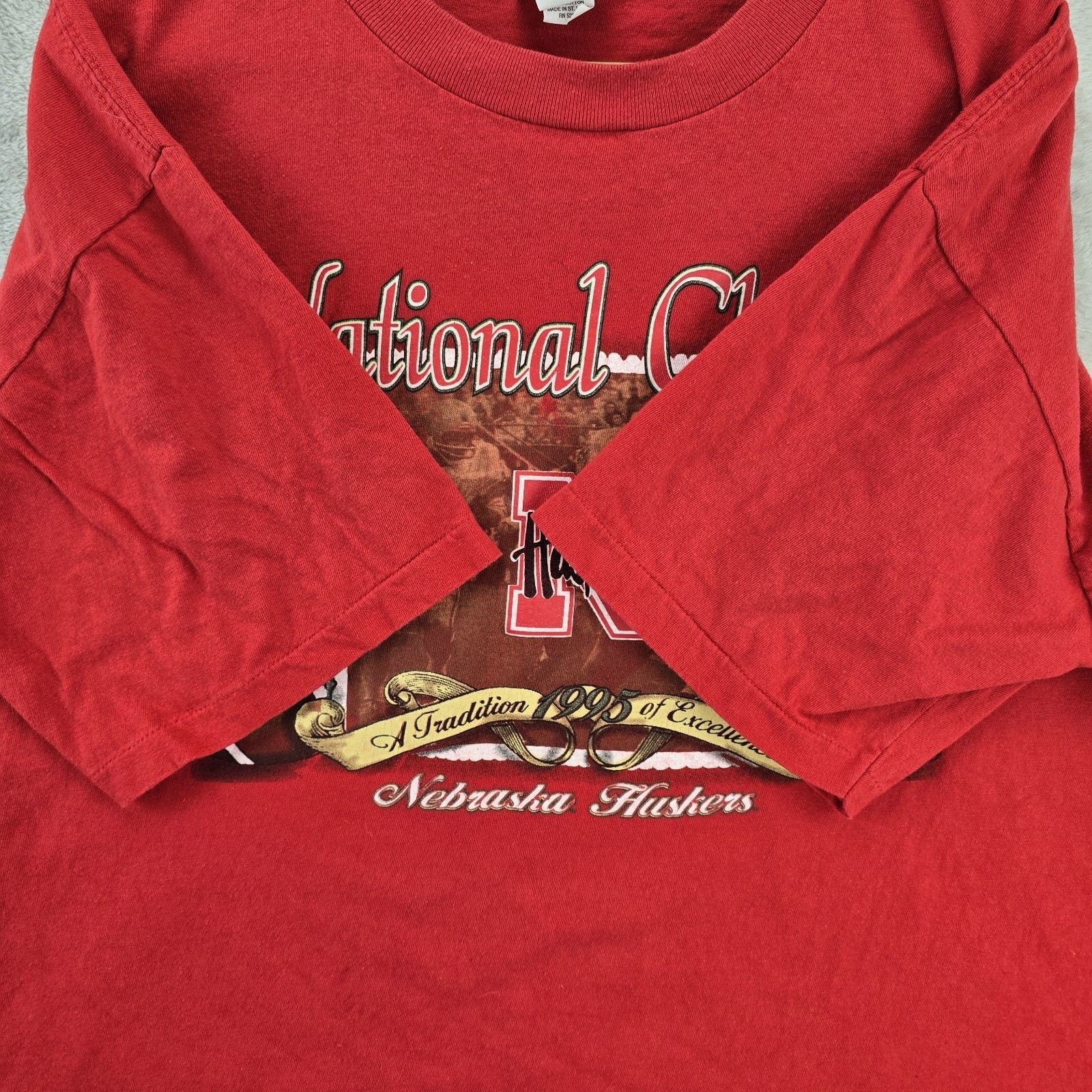 Other Vintage Nebraska Huskers National Champs 1995 Shirt XL 90s Size US XL / EU 56 / 4 - 4 Thumbnail