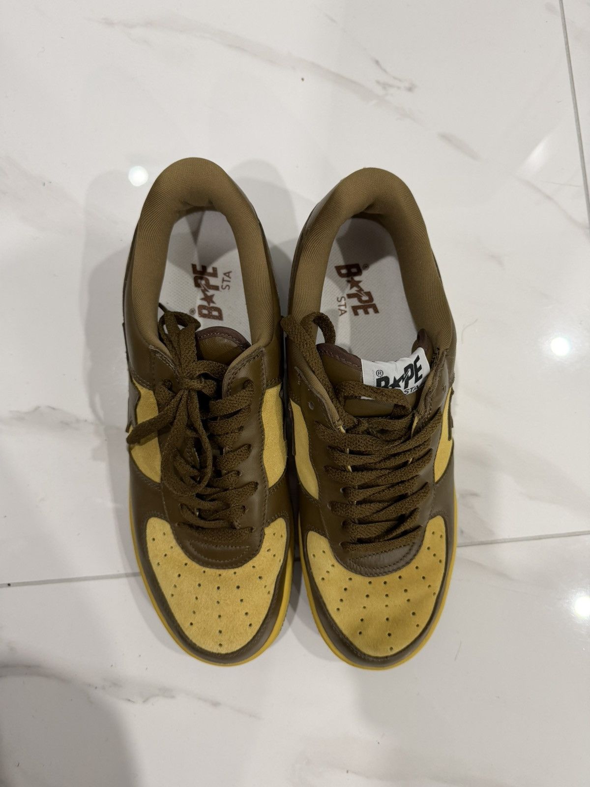 Bape Bapesta Leather Suede FS-001 Size 10.5 Size US 10.5 / EU 43-44 - 2 Thumbnail