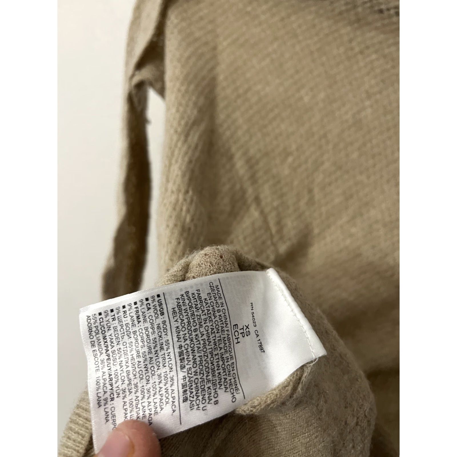 Banana Republic Banana Republic Italian Yarn Crew Knit Pullover Sweater Beige Brown XS Size US XS / EU 42 / 0 - 4 Thumbnail