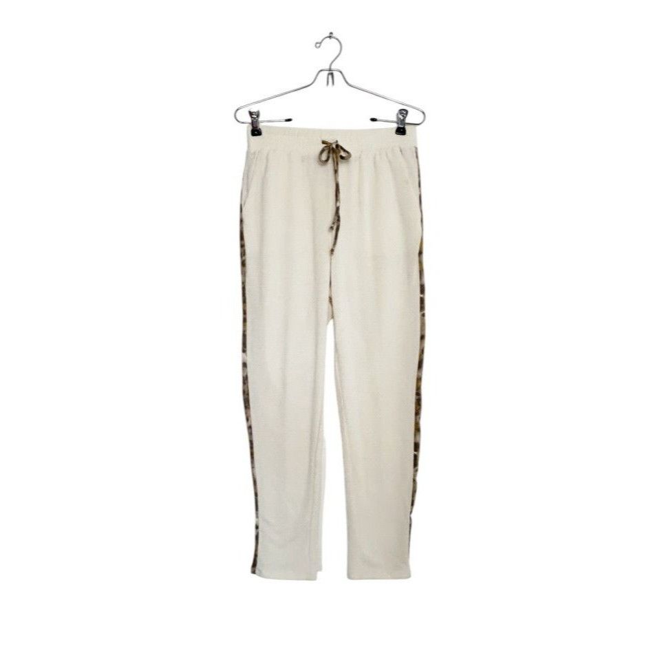 Other Mystree Women's Leopard Print Stripe Jogger Set in Cream / B Size 30" / US 8 / IT 44 - 7 Thumbnail