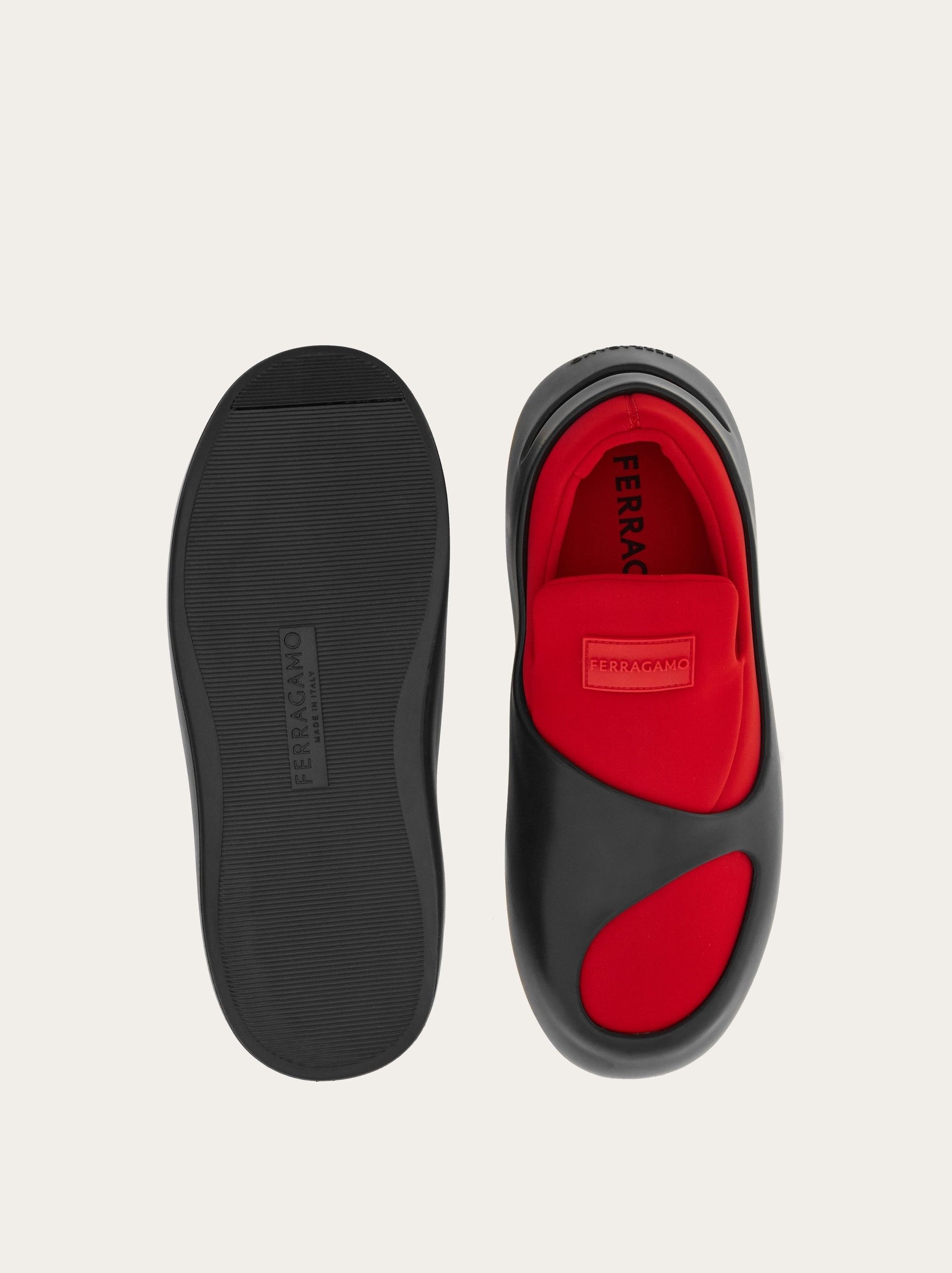 Salvatore Ferragamo o1s1rm0825 Hybrid Slip-on Sneakers in Black/Red Size US 9 / EU 42 - 5 Thumbnail