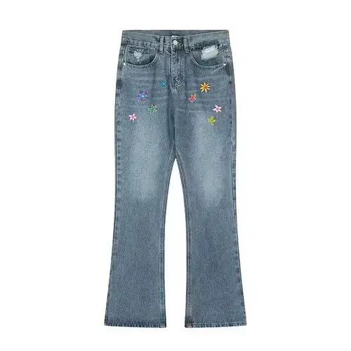 VIBE pattern flared hiphop jeans Size US 30 / EU 46 - 4 Thumbnail