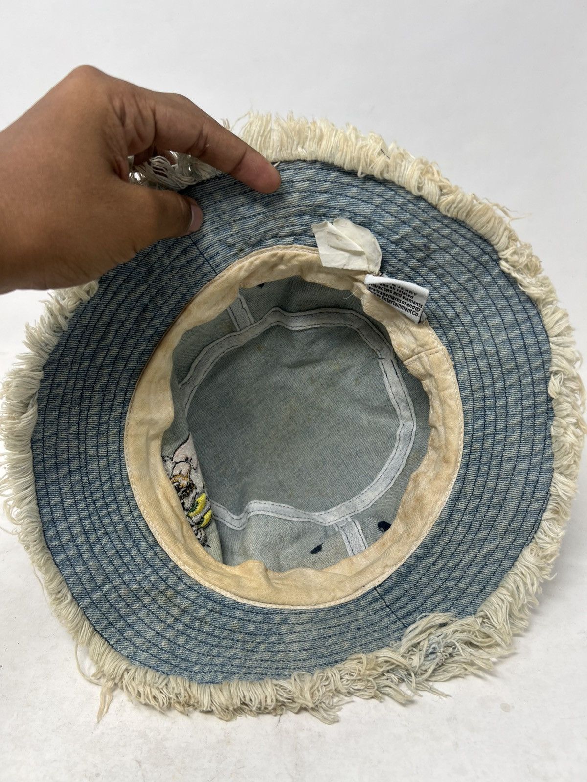 Vintage Tom & Jerry Frayed Distressed Denim Bucket Hat Cap Size ONE SIZE - 6 Thumbnail