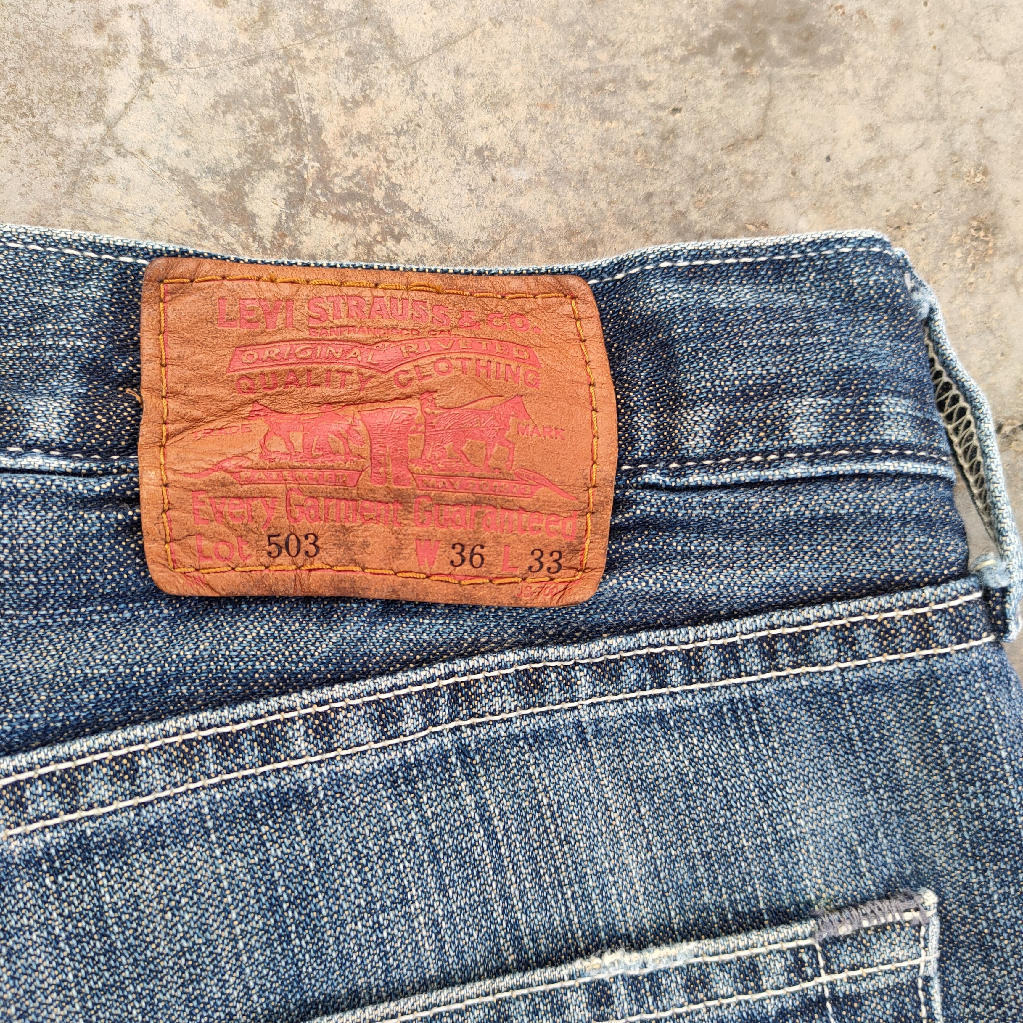 Levi's Vintage Clothing VINTAGE LEVI'S 503 FADED DISTRESSED JEAN DENIM PANTS Size US 36 / EU 52 - 12 Thumbnail
