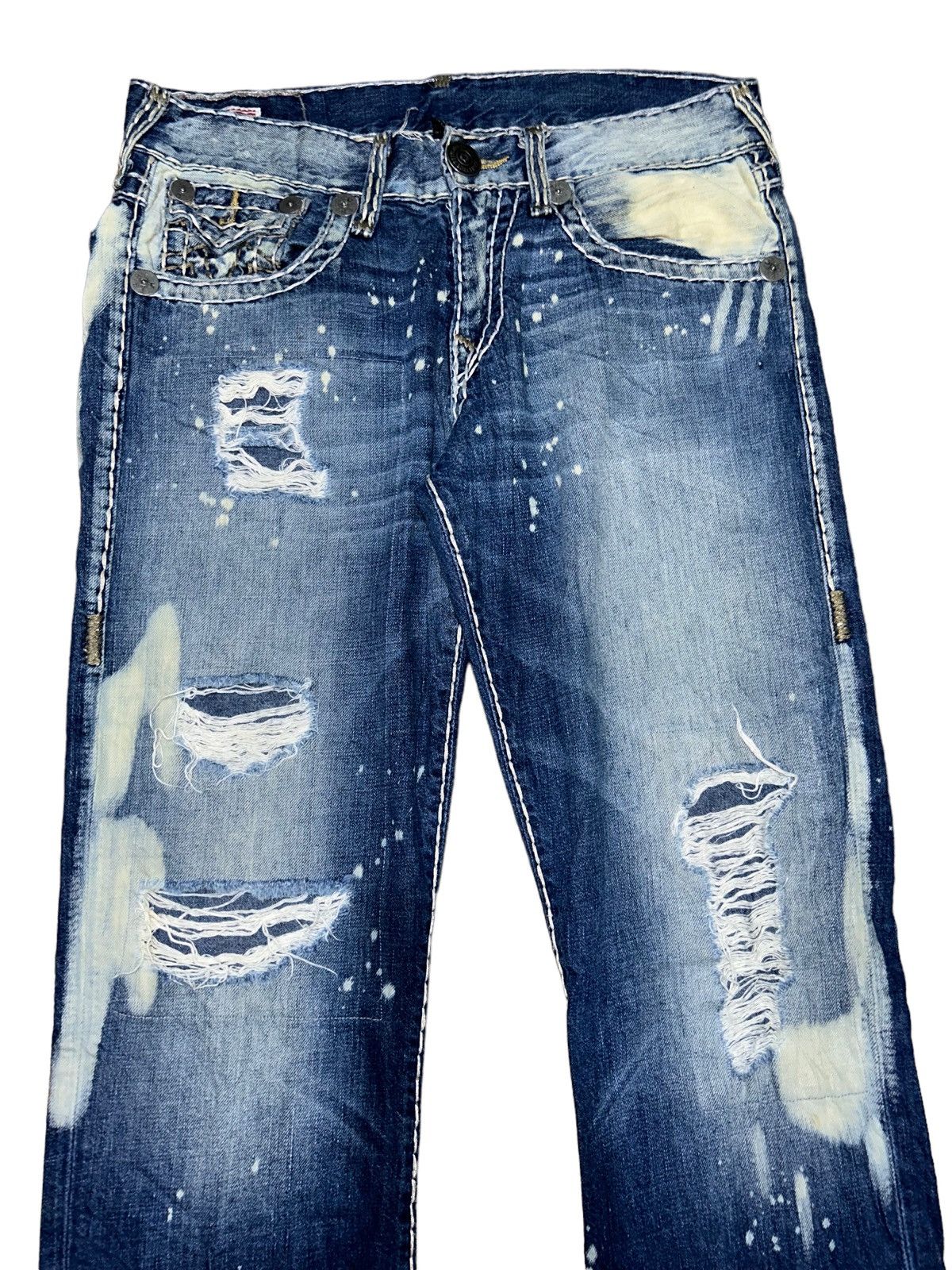 True Religion True Religion Ricky Super-T Distressed Jeans Size US 32 / EU 48 - 4 Thumbnail