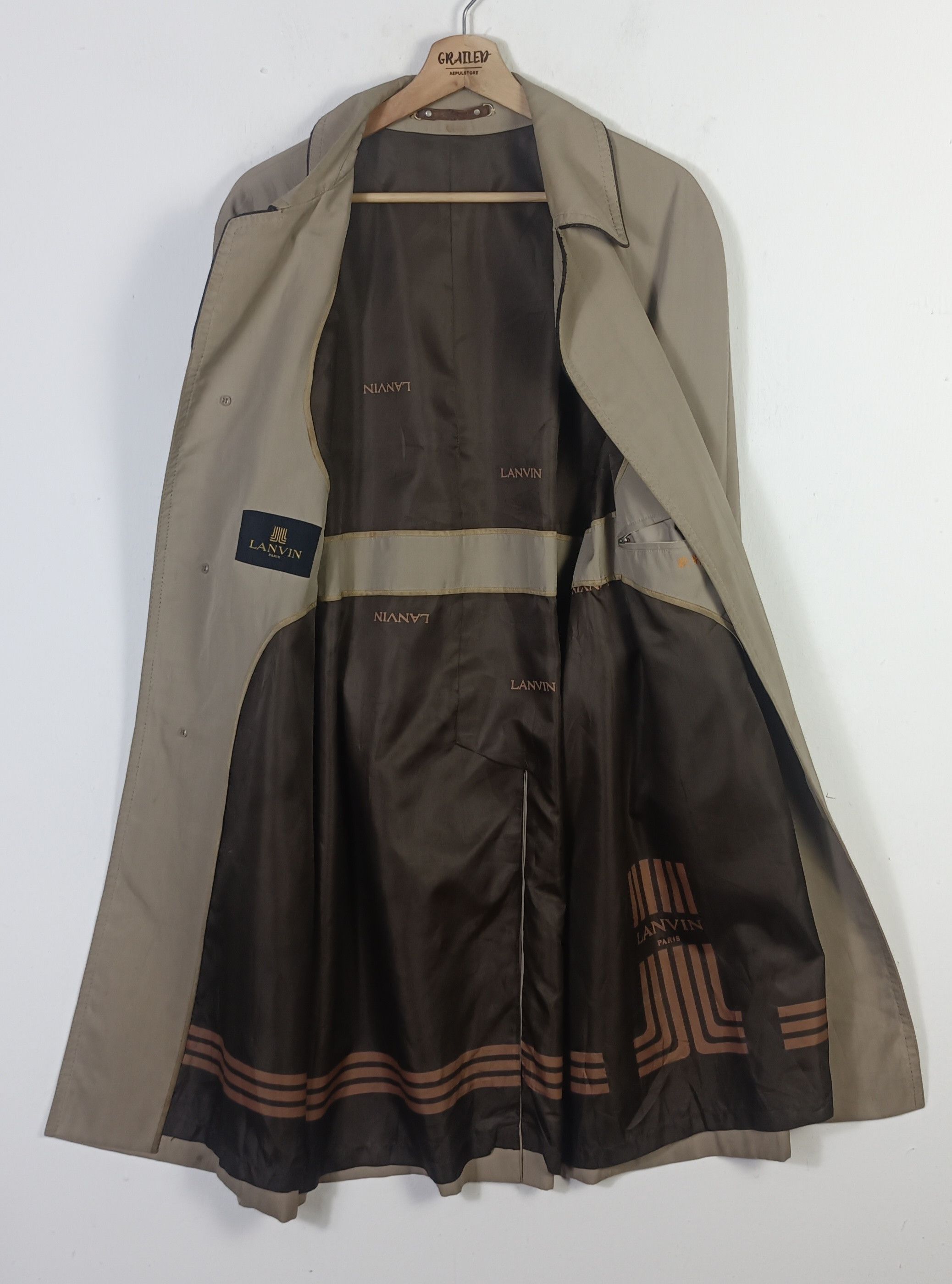 Lanvin Vintage🔥 LANVIN Paris Trench Coat Size US M / EU 48-50 / 2 - 2 Thumbnail