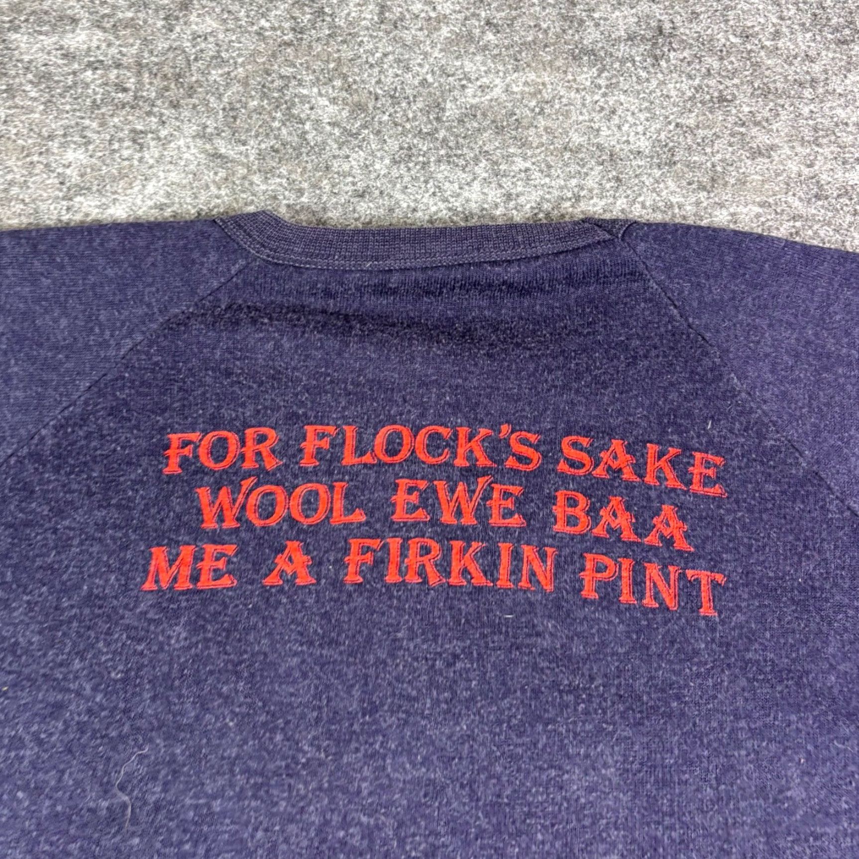 Vintage VINTAGE Bruce's Brewery Fleece Sweatshirt Crewneck Graphic Print Navy 70s Small Size US S / EU 44-46 / 1 - 6 Thumbnail