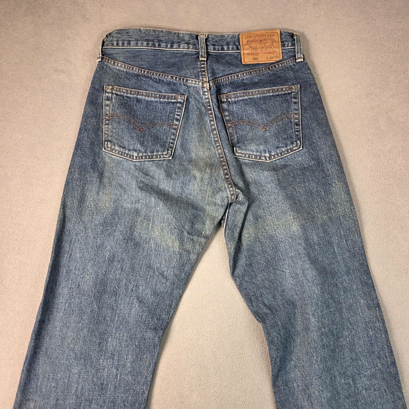 Levi's VINTAGE Levi's 502 Jeans Mens 28x32 Big E Selvedge Denim Japan 90s Tag 32x34 Size US 28 / EU 44 - 4 Thumbnail