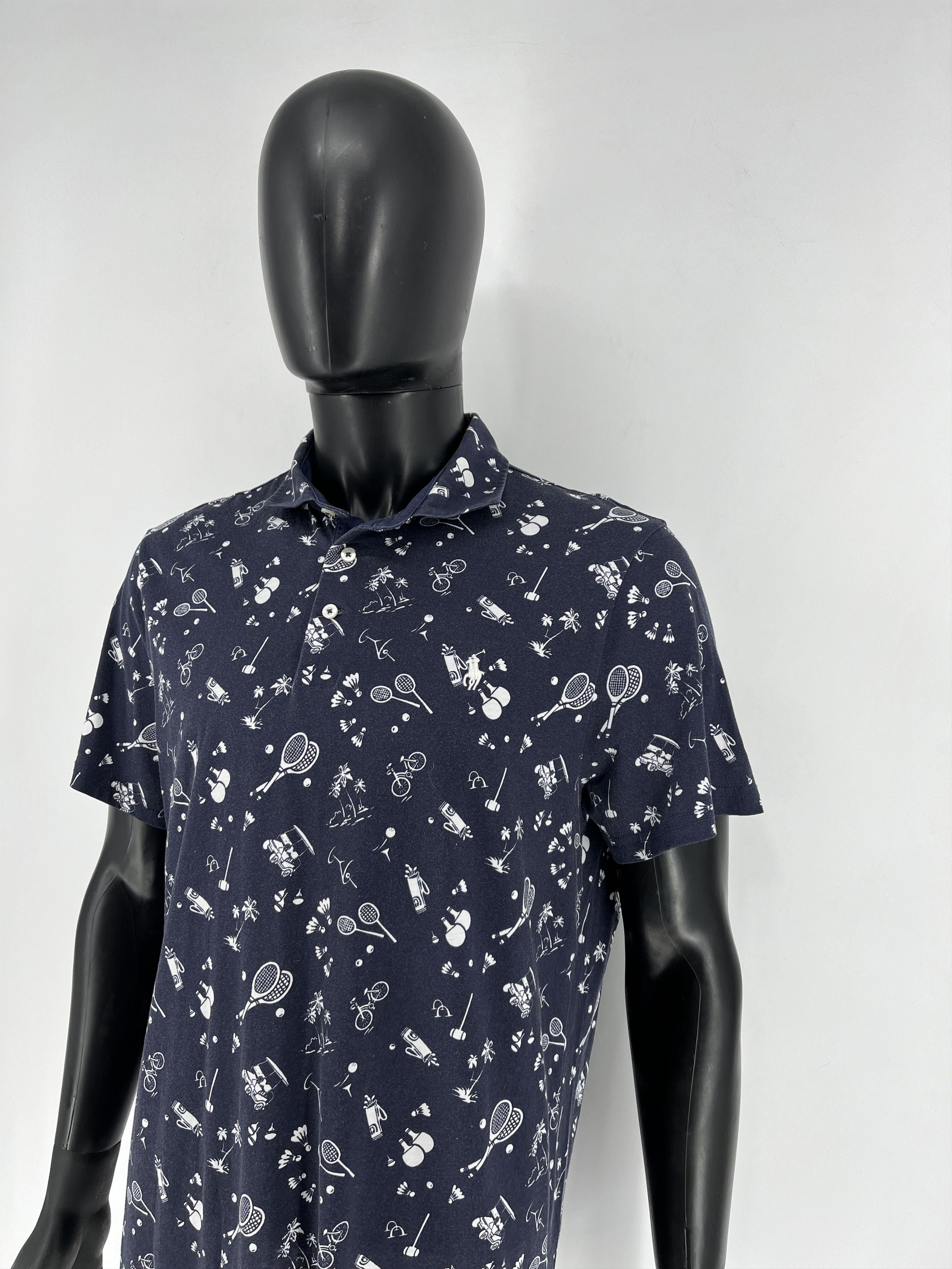 Polo Ralph Lauren × Ralph Lauren × Vintage Polo Golf Ralph Lauren Printed Pima Jersey Polo Weekend Size US L / EU 52-54 / 3 - 9 Thumbnail