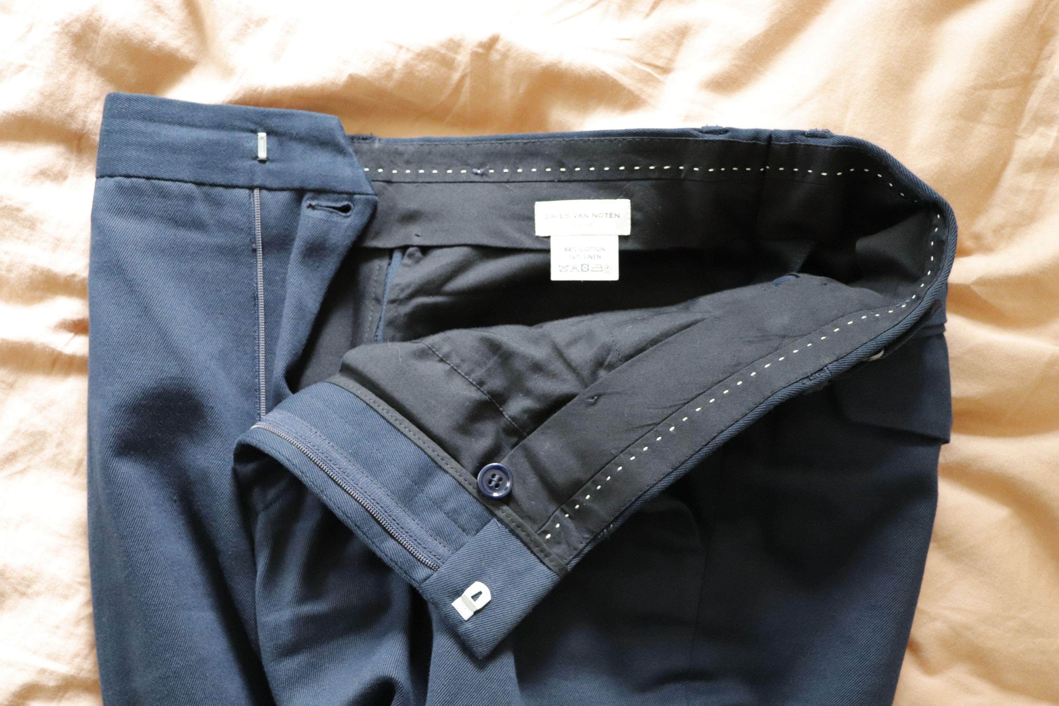 Dries Van Noten Philip Tab-Waist Cotton Linen Trousers Size US 30 / EU 46 - 6 Thumbnail