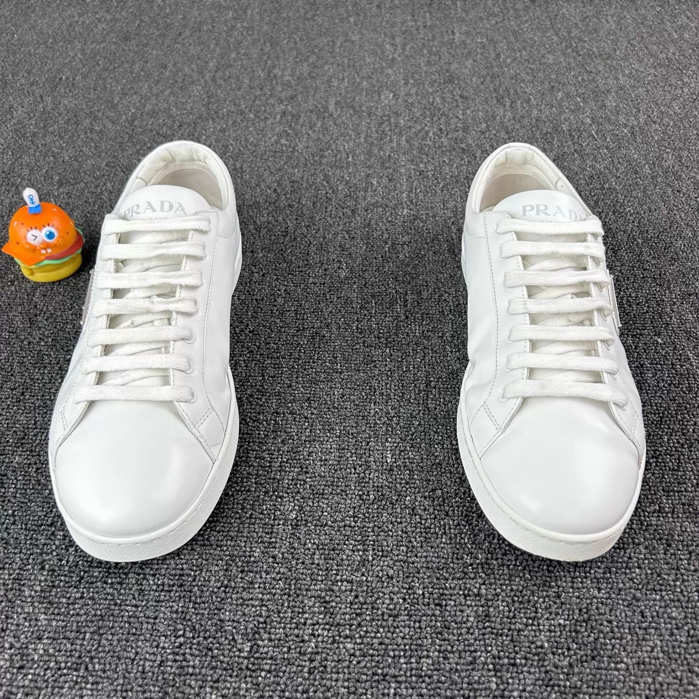 Prada Prada Triangle Logo White Sneaker Size 43 Size US 10 / EU 43 - 2 Thumbnail