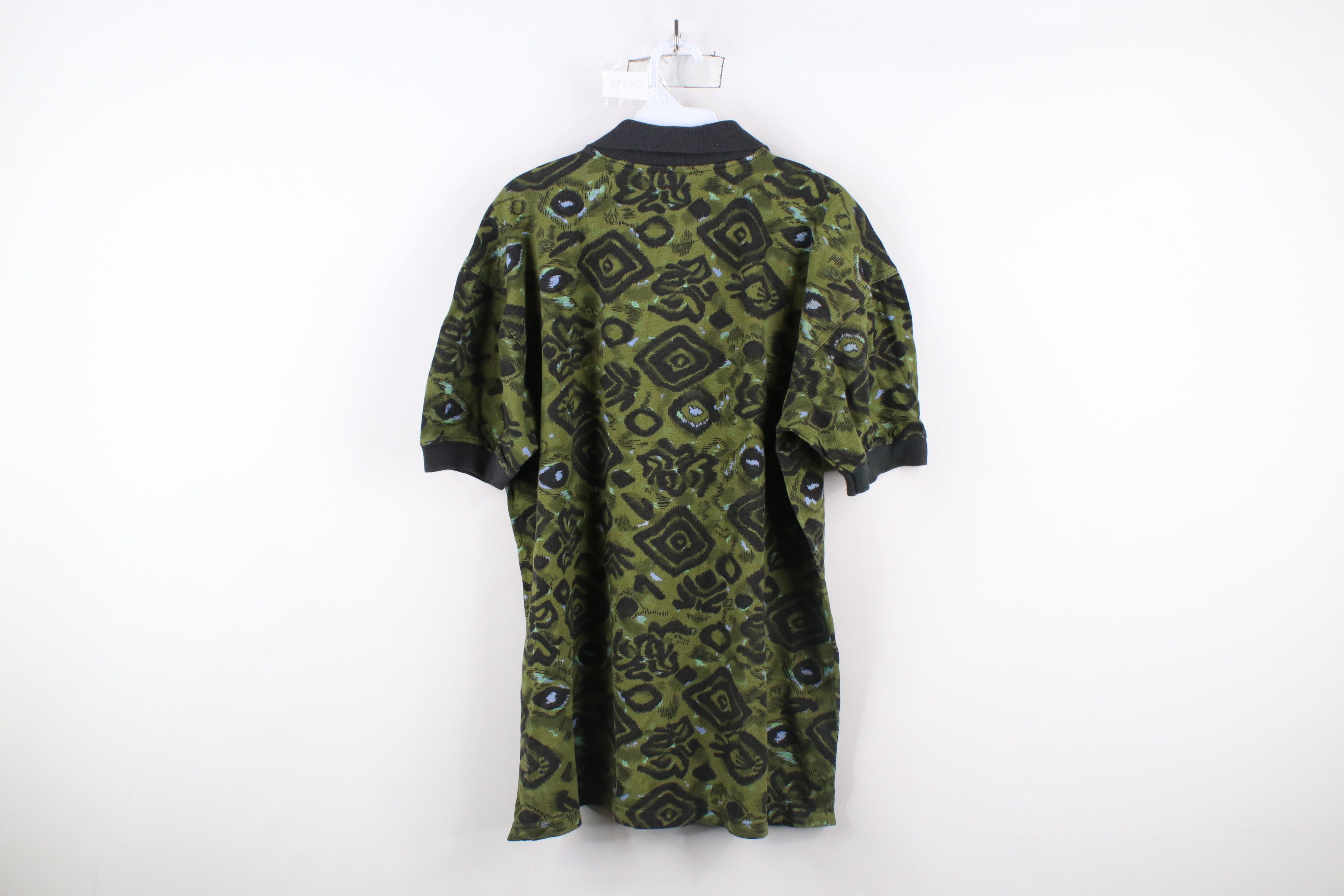 Vintage Vintage 90s Streetwear Baggy Abstract Collared Polo Shirt Size US L / EU 52-54 / 3 - 7 Thumbnail