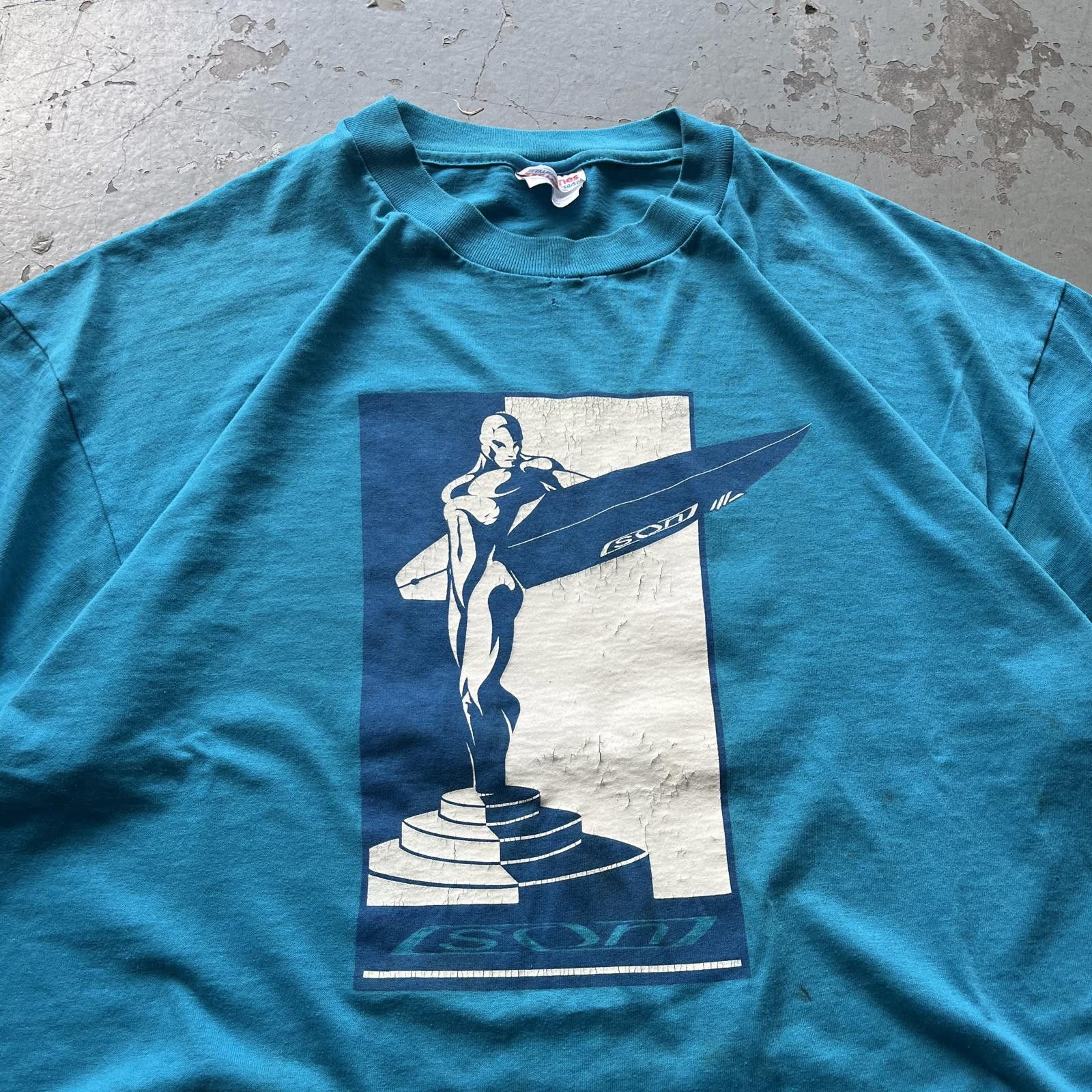 Hanes × Vintage Vintage 90s Son Quicksilver Silver Surfer Surf Grunge Shirt Size US XL / EU 56 / 4 - 5 Thumbnail