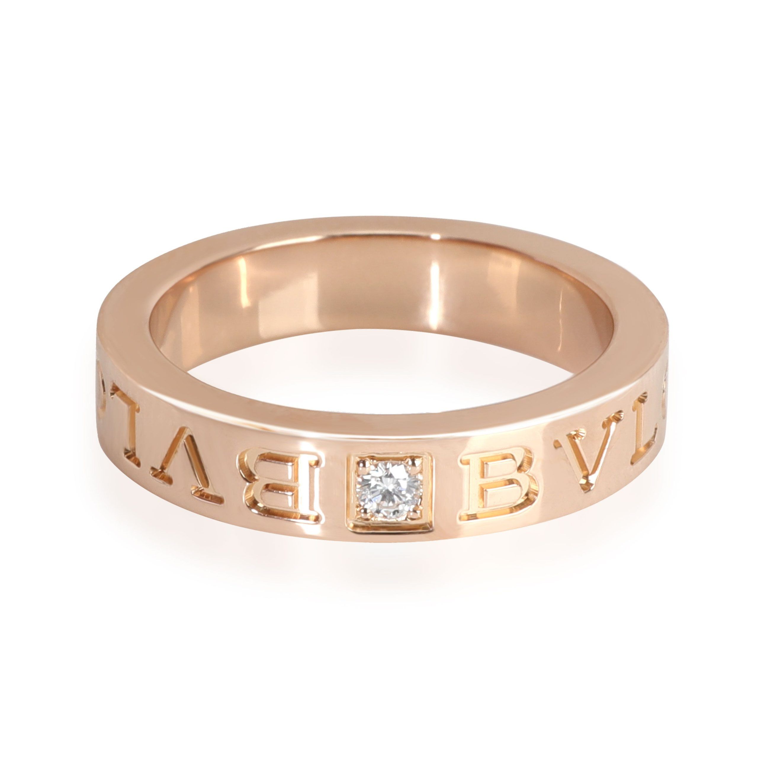 BVLGARI Bvlgari Bvlgari Diamond Band in 18k Rose Gold 0.04 Ctw