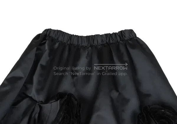 Comme des Garcons Comme Des Garcons size S Black vintage rose half skirt Size 23" - 7 Thumbnail