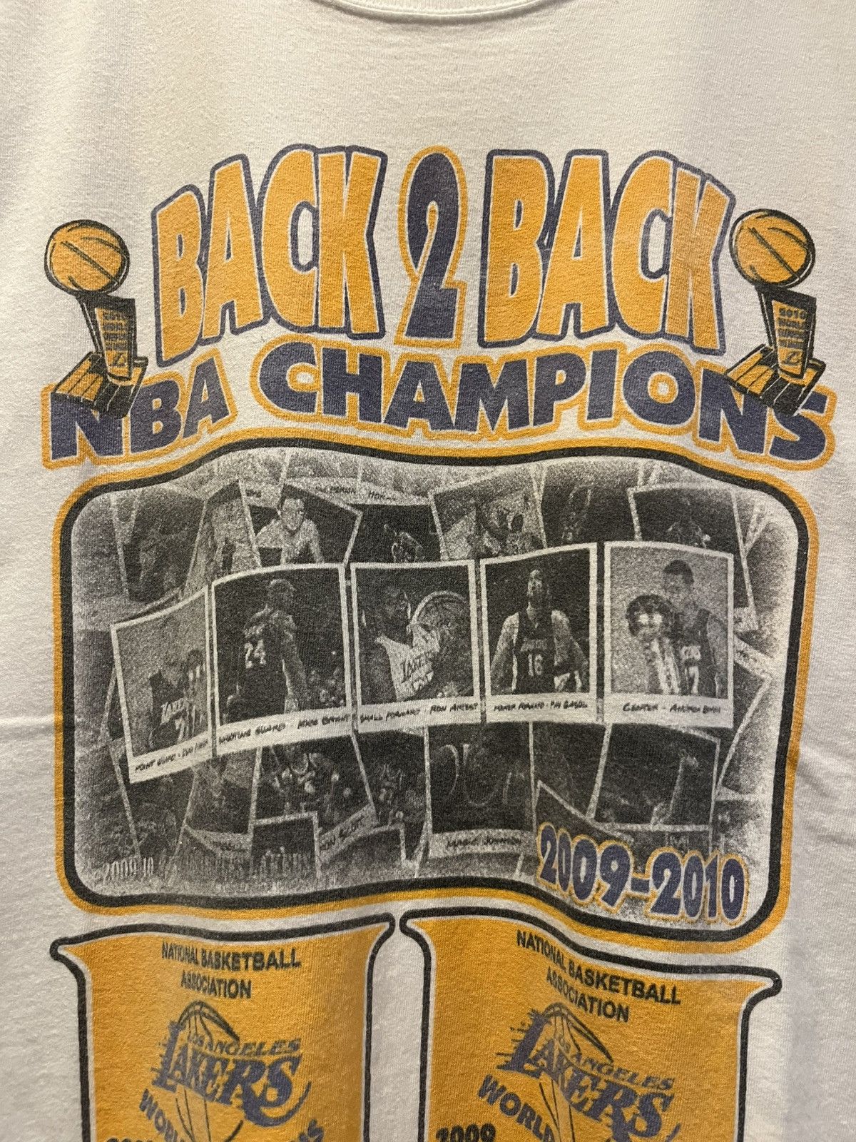NBA Vintage 2010 NBA LA Lakers Champions T-Shirt Size US XL / EU 56 / 4 - 3 Thumbnail