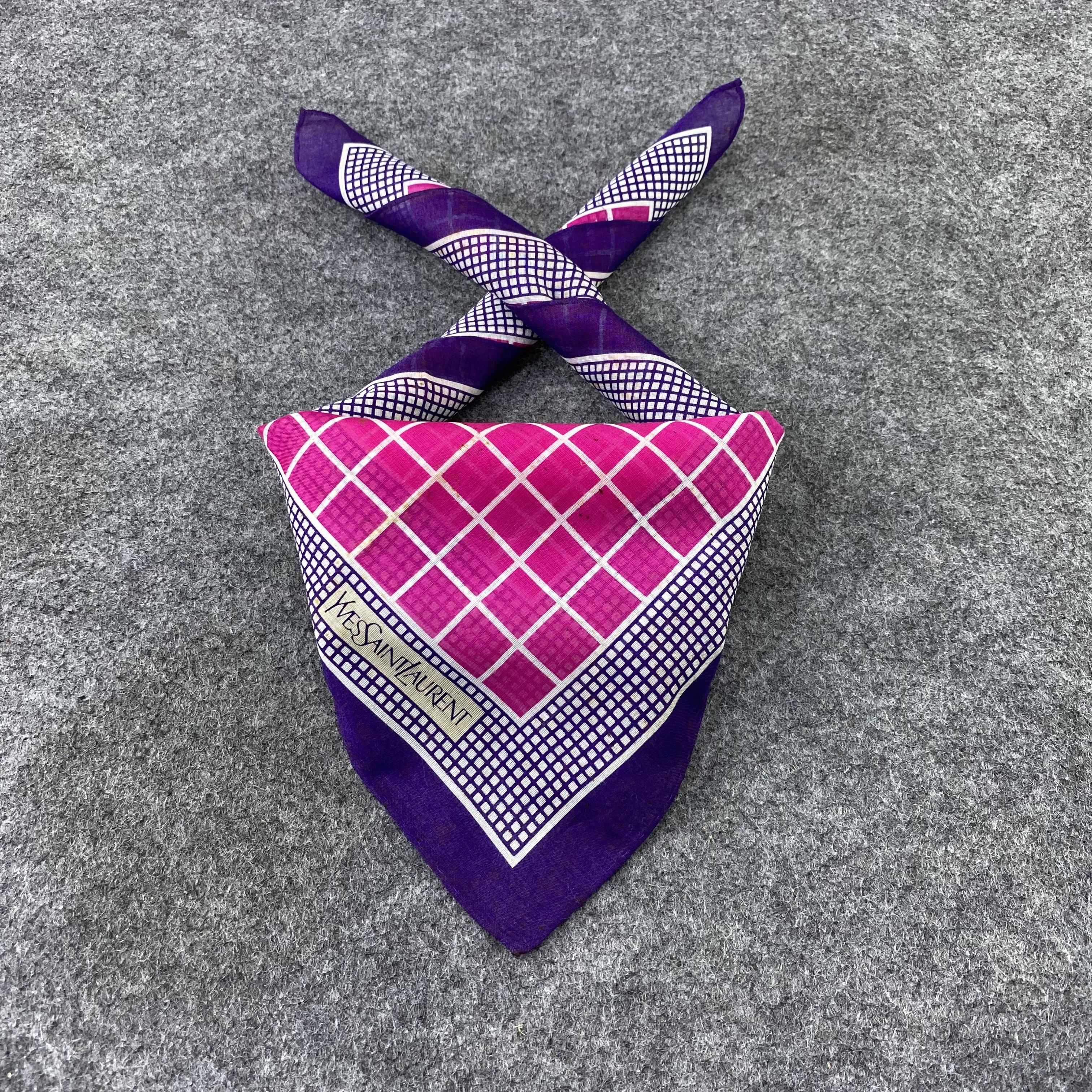 Vintage × Yves Saint Laurent Yves Saint Laurent Handkerchief / Bandana /Neckerchief-B1203 Size ONE SIZE - 2 Thumbnail