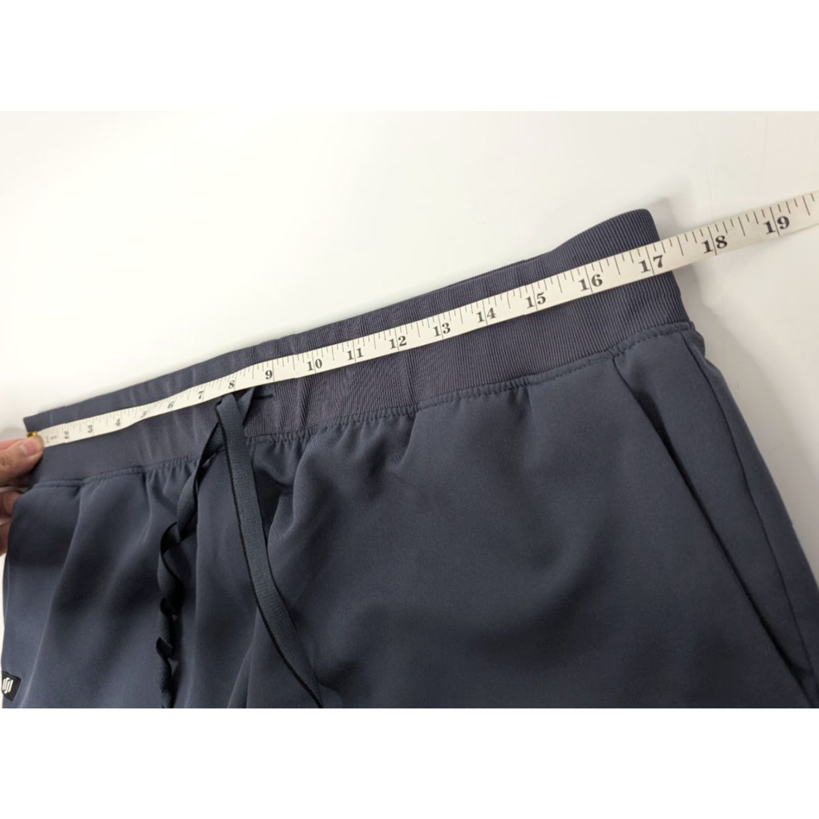 Vintage Jaanuu Women's Scrub Pants Grey Blue L Drawstring Pockets Stretch Tagless Medical Nurse Size 36" / US 14 / IT 50 - 7 Thumbnail