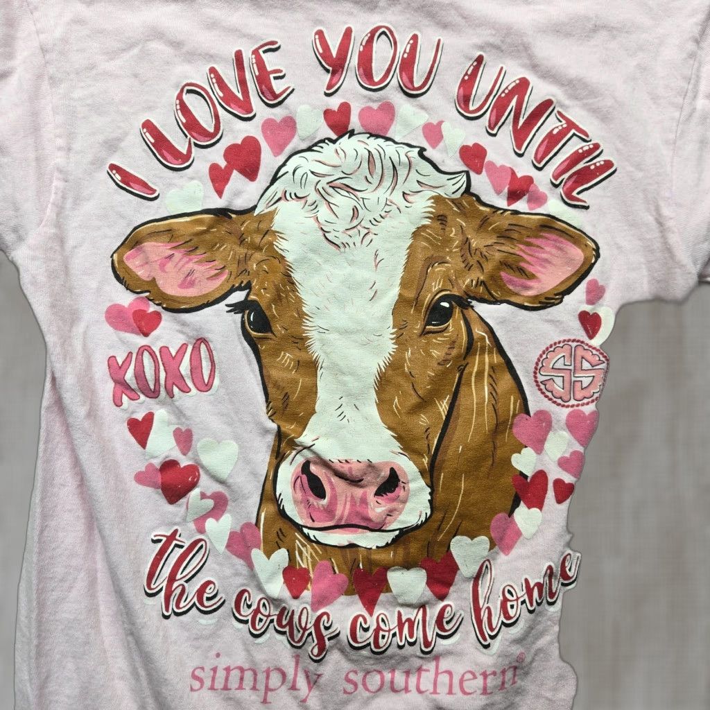 Vintage VINTAGE Southern Spirit Shirt Womens Small Pink I Love You Until Cows Home Adult Women Small Pink Shirt 90s Concert Theme Mens Women Girls Size S / US 4 / IT 40 - 1 Thumbnail