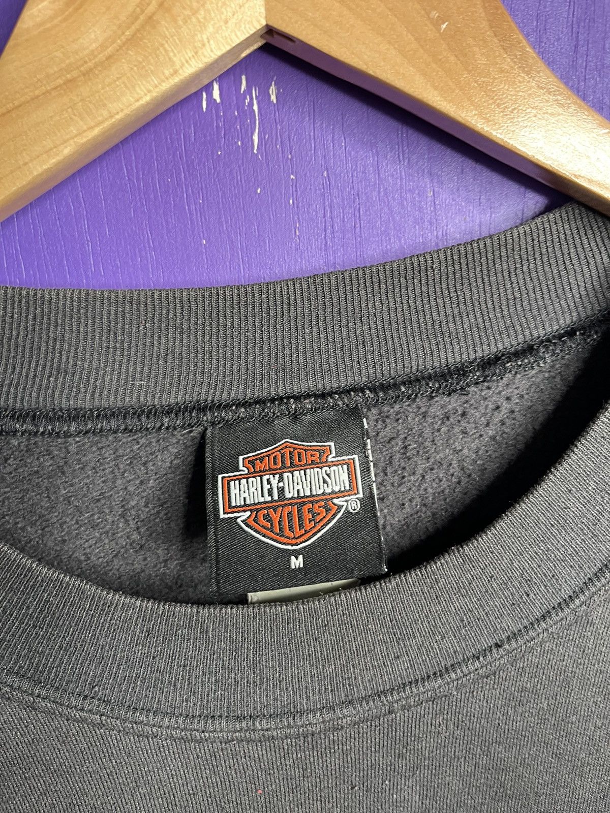 Harley Davidson × Vintage Vintage 90s Harley Davidson dagger logo crewneck Size US M / EU 48-50 / 2 - 4 Thumbnail