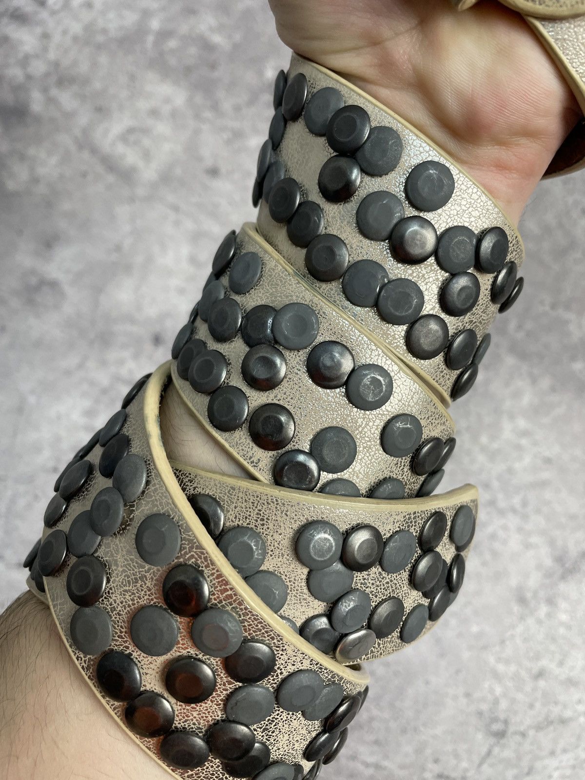 Hysteric Glamour Vintage Belt Y2K Rhinestones Punk Leather Belts size 32/34 Size 32 - 5 Thumbnail