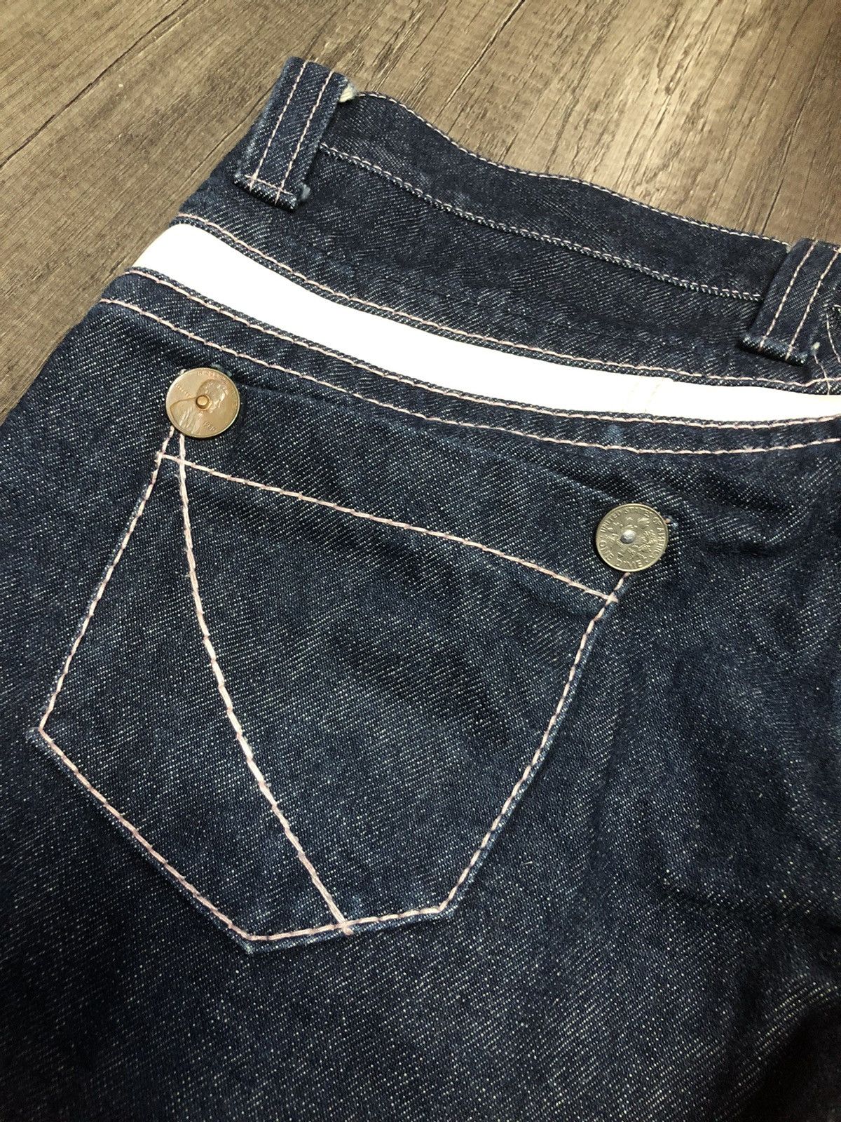 Designer × Japanese Brand × Vintage Vintage Chopper Tooth Denim Jeans Rare Design Unisex Size US 30 / EU 46 - 12 Thumbnail
