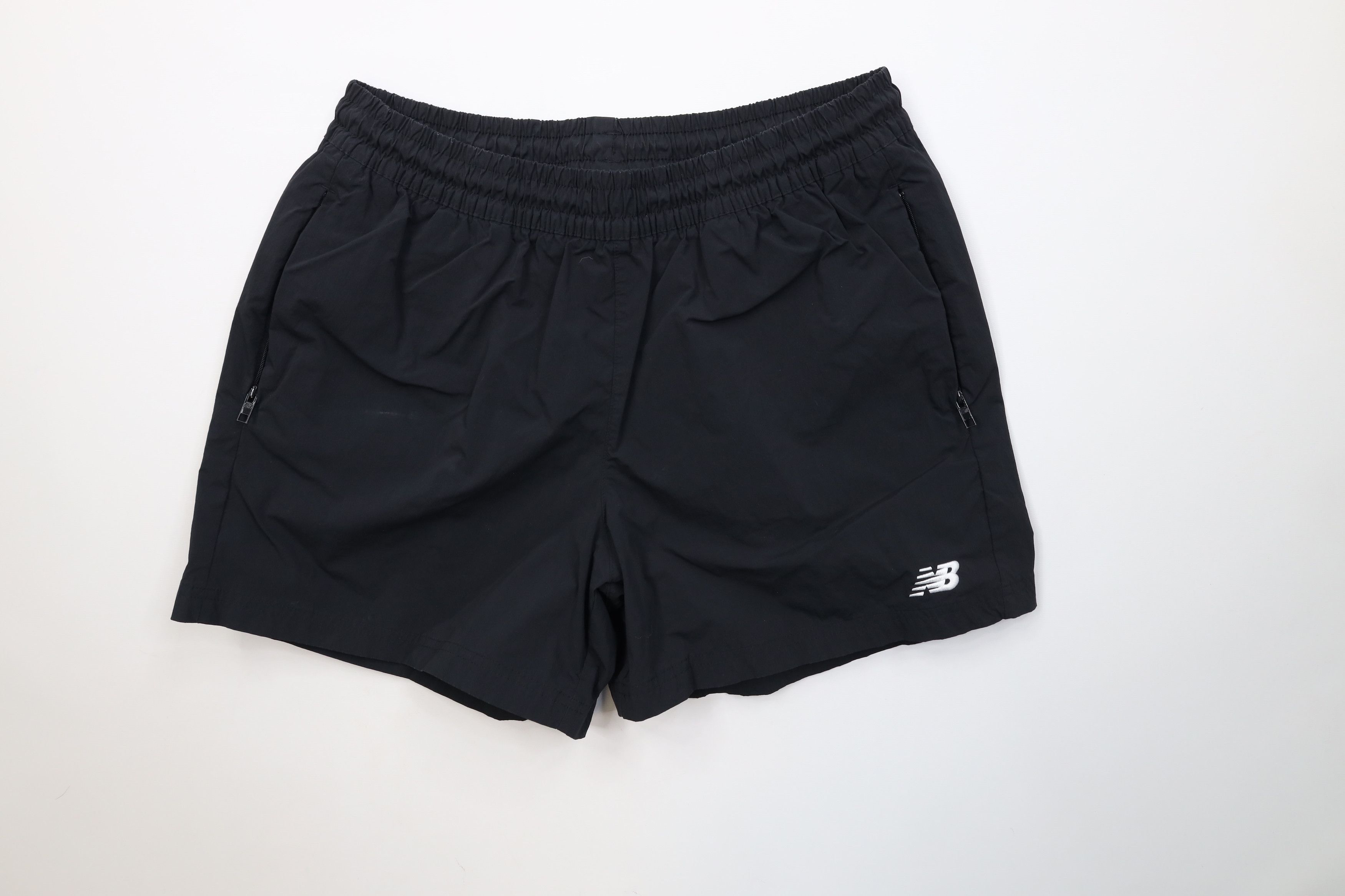 New Balance Vintage Y2K New Balance Above Knee Windbreaker Shorts Black Size US 34 / EU 50 - 1 Thumbnail