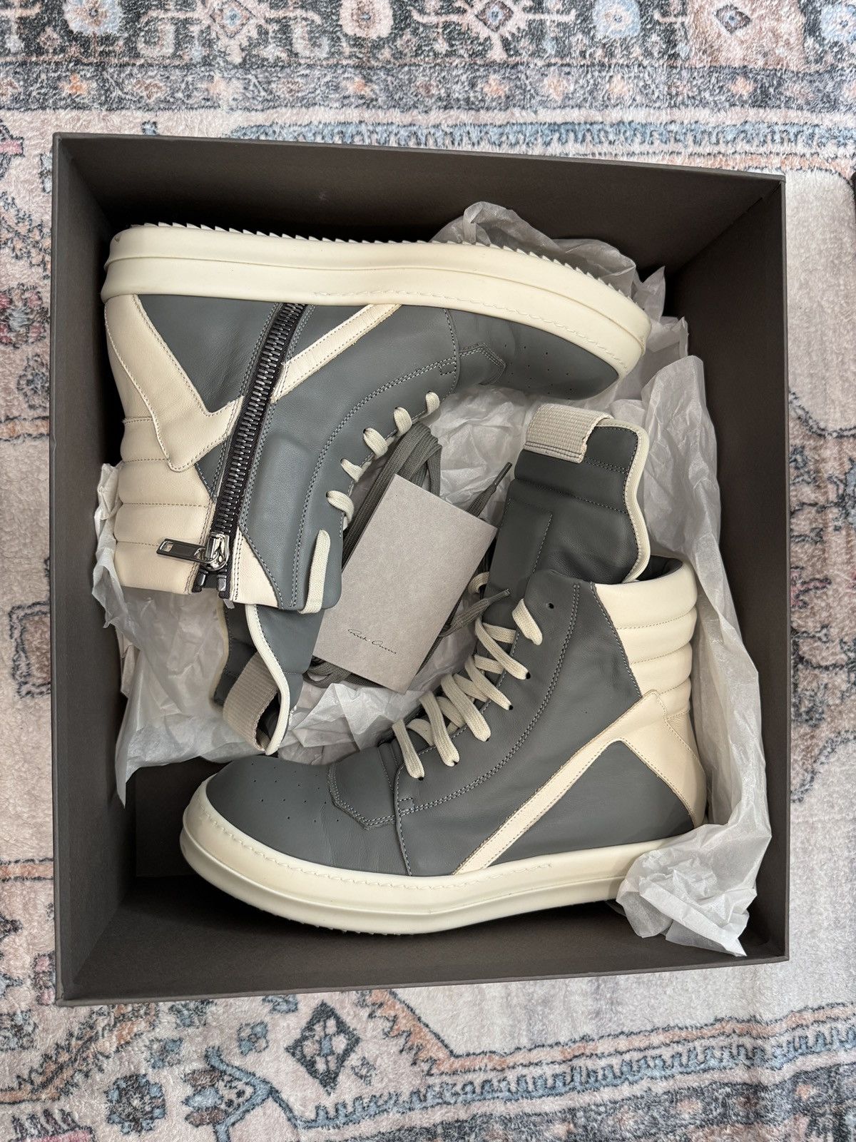 Rick Owens Rick Owens Grey concordians washed indigo Geobasket Size US 9 / EU 42 - 15 Thumbnail