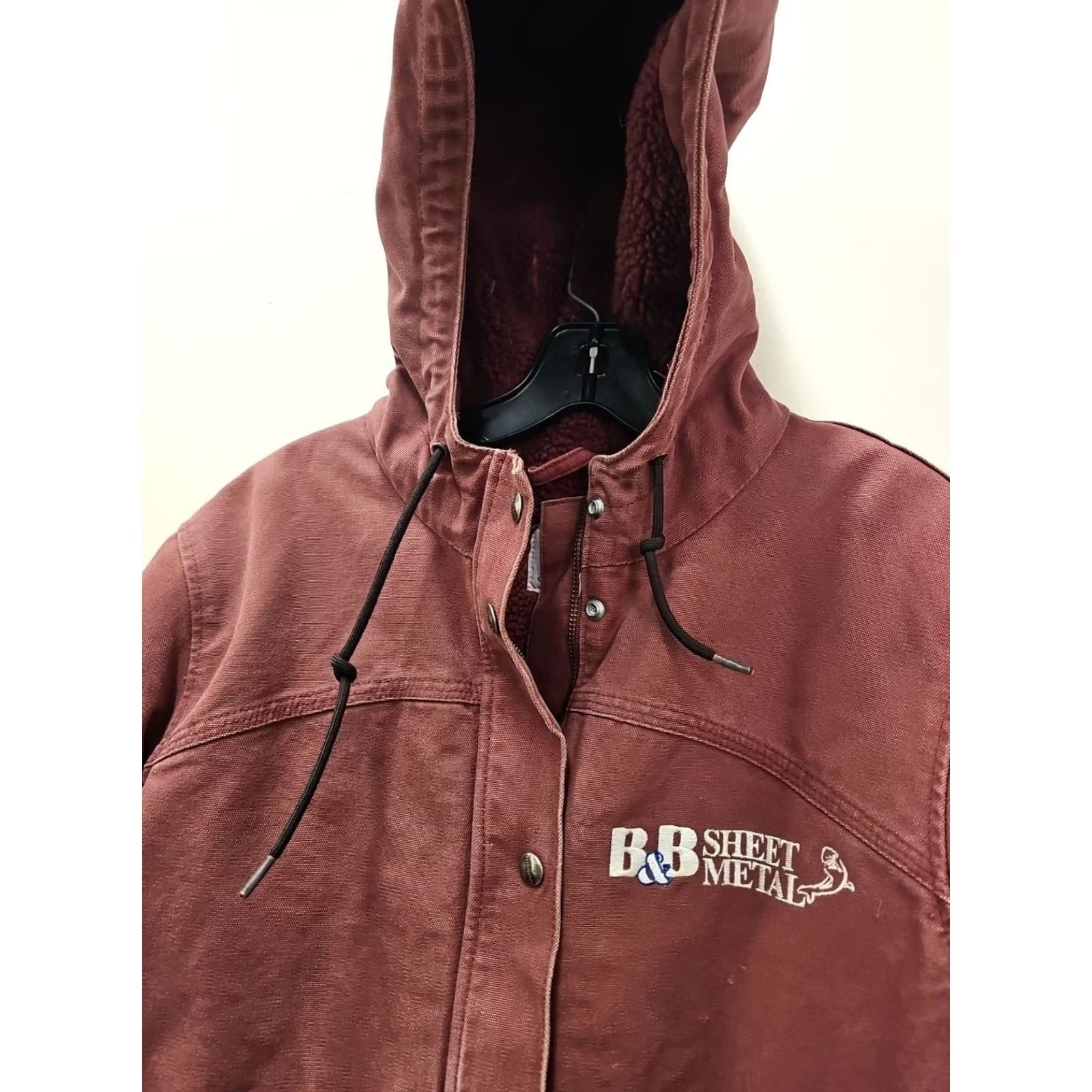 Carhartt VINTAGE Carhartt Canvas Workwear Hooded Sherpa Purple Coat Women's Small 100657 609 Size S / US 4 / IT 40 - 3 Thumbnail