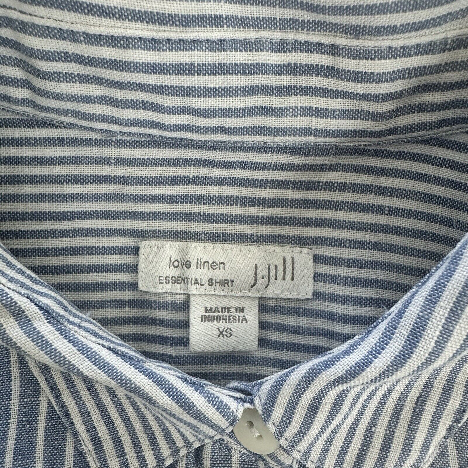 Other J.Jill Love Linen Blue Stripe Shirt Women Size XS 100% Linen Size XS / US 0-2 / IT 36-38 - 14 Thumbnail