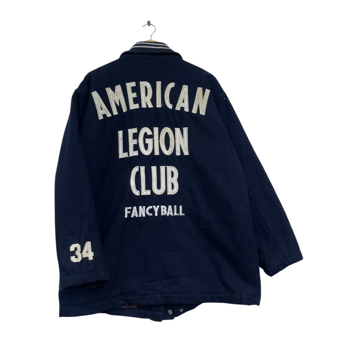 Japanese Brand 💥Vintage Varsity Fancy Ball Member S Club Wool Jacket Size US L / EU 52-54 / 3 - 1 Thumbnail