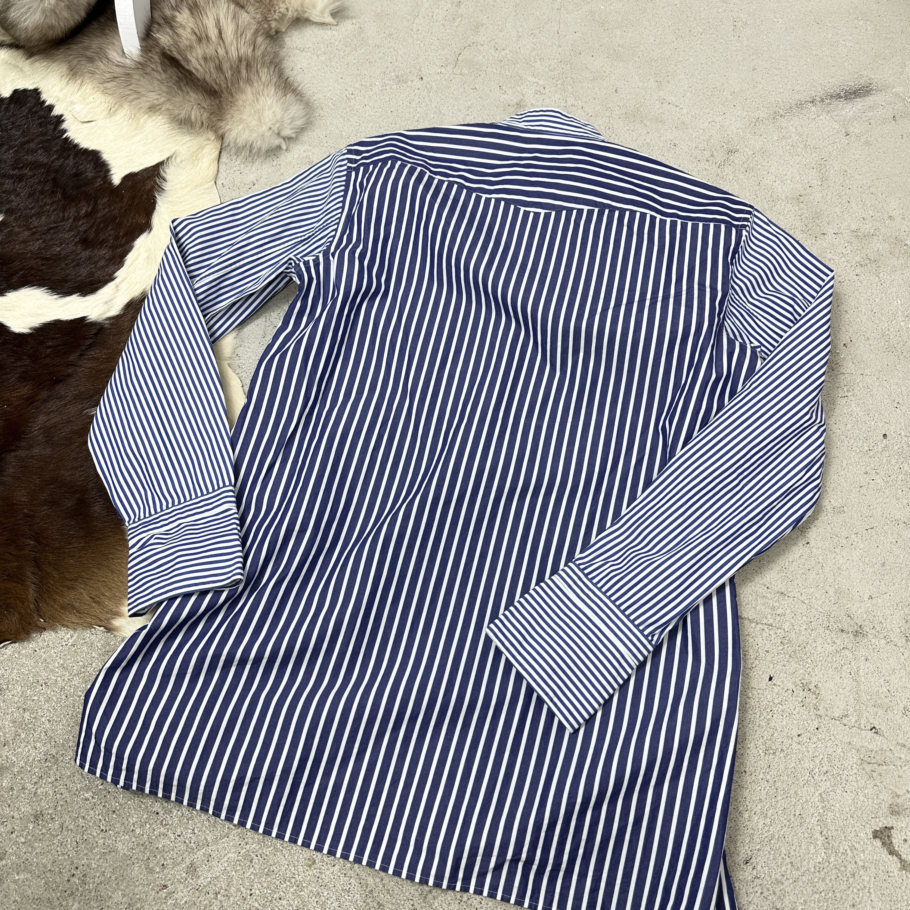 Jil Sander Vintage Striped Stand-Up Collar Jil Sander x Uniqlo Shirt Size XS / US 0-2 / IT 36-38 - 7 Thumbnail