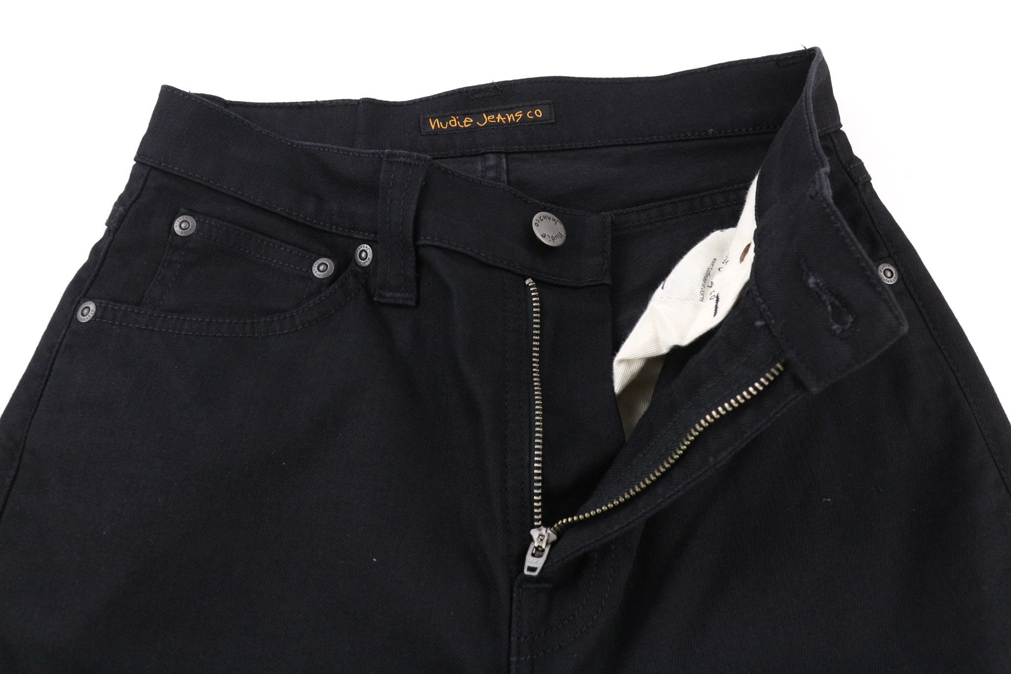 Nudie Jeans PIPE LED CLEAN SLATE W28/L32 Black Denim Jeans 80449 Size US 28 / EU 44 - 4 Thumbnail