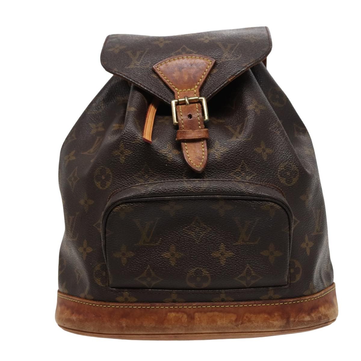 Louis Vuitton Montsouris Mm Brown Canvas Backpack Bag (Pre-Owned) Size ONE SIZE - 1 Thumbnail