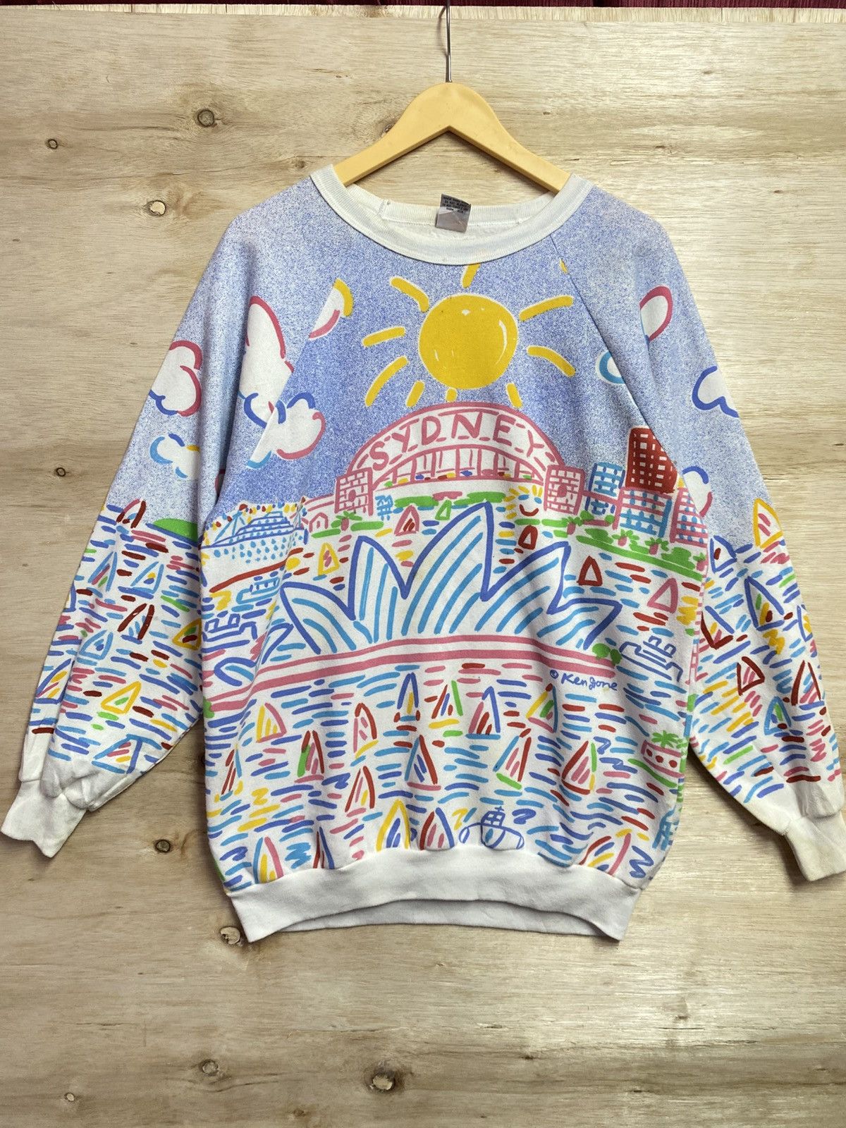 Vintage vintage 1980s Ken Done crewneck sweatshirt Size US XL / EU 56 / 4 - 1 Thumbnail