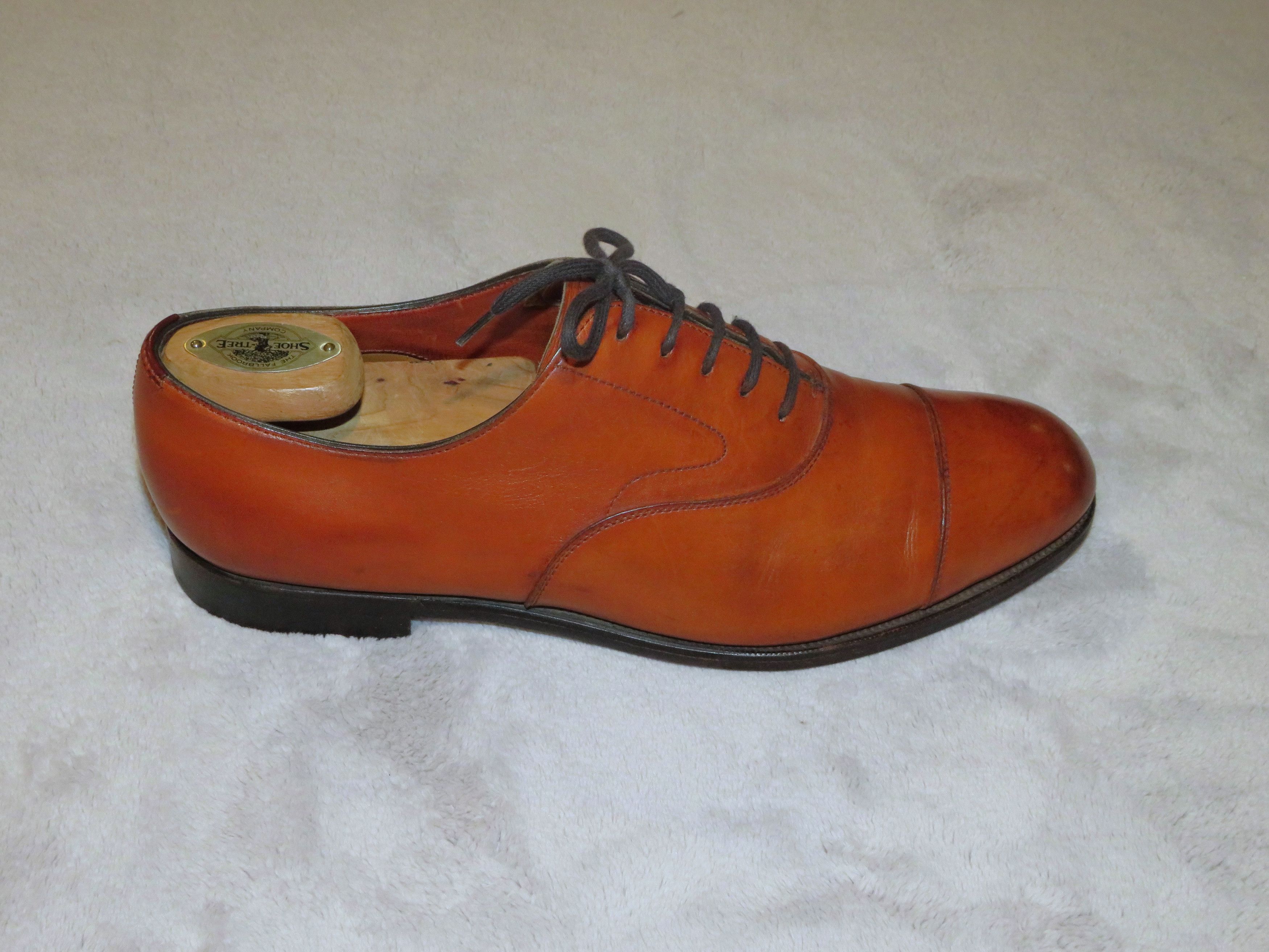 Edward Green Chelsea Burnt Pine Antiqued Leather Derby 202 Last Size 8D Size US 8 / EU 41 - 4 Thumbnail
