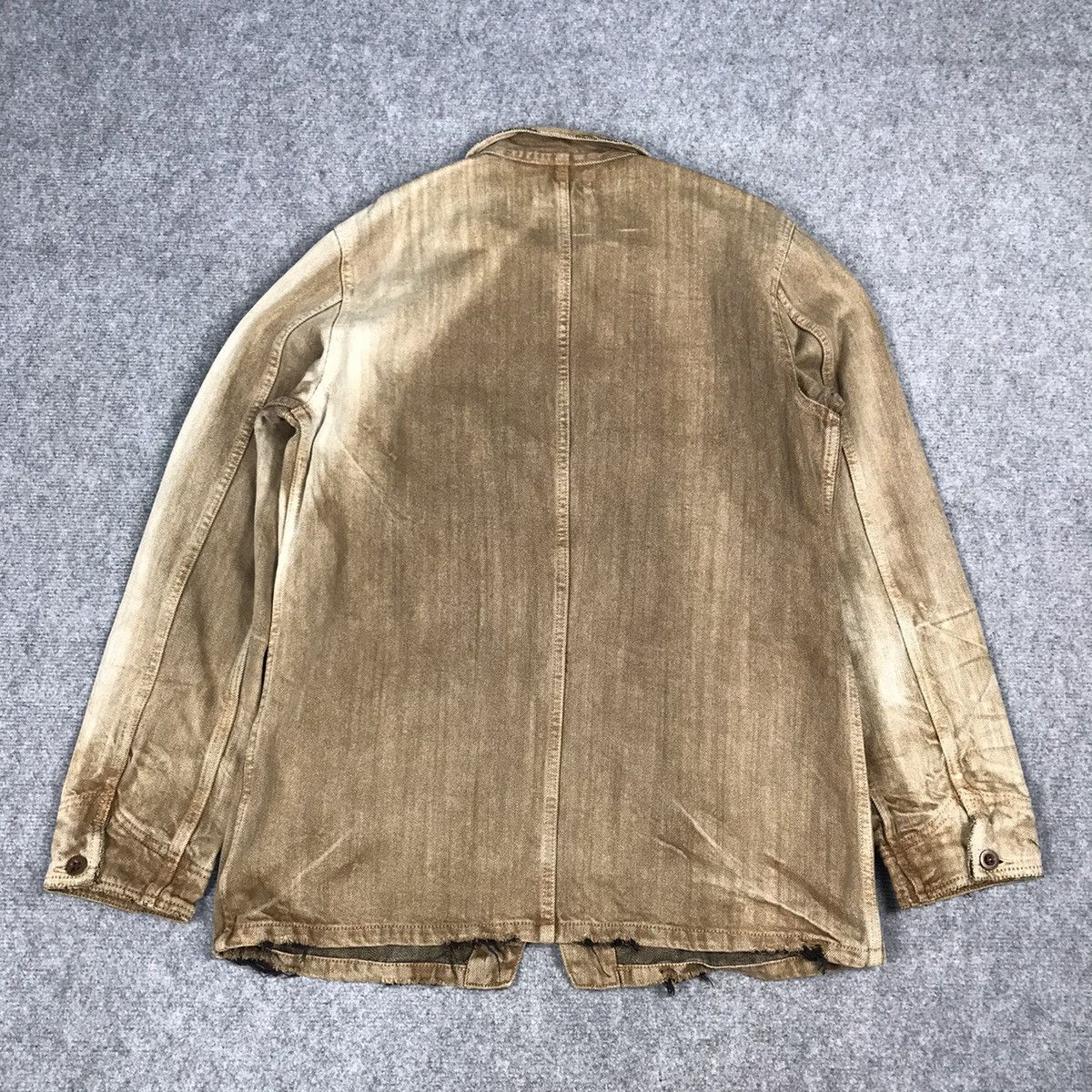 Japanese Brand × Spellbound SPELLBOUND CHORE DISTRESSED BROWN SUN FADED BUTTON JACKET Size US M / EU 48-50 / 2 - 7 Thumbnail