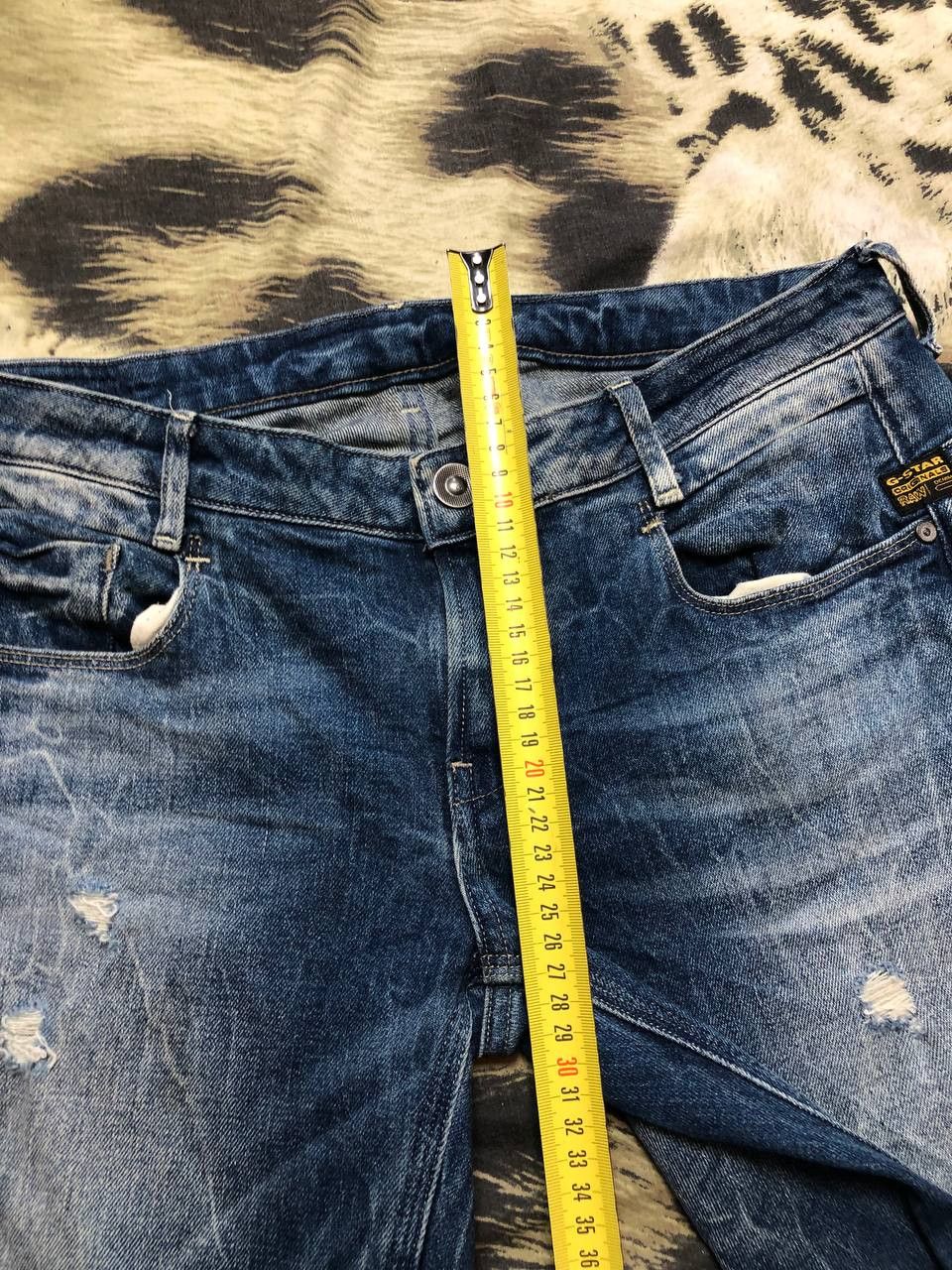 G-Star G STAR Blue Faded Distressed Denim Jeans STREETWEAR Size US 31 - 7 Thumbnail
