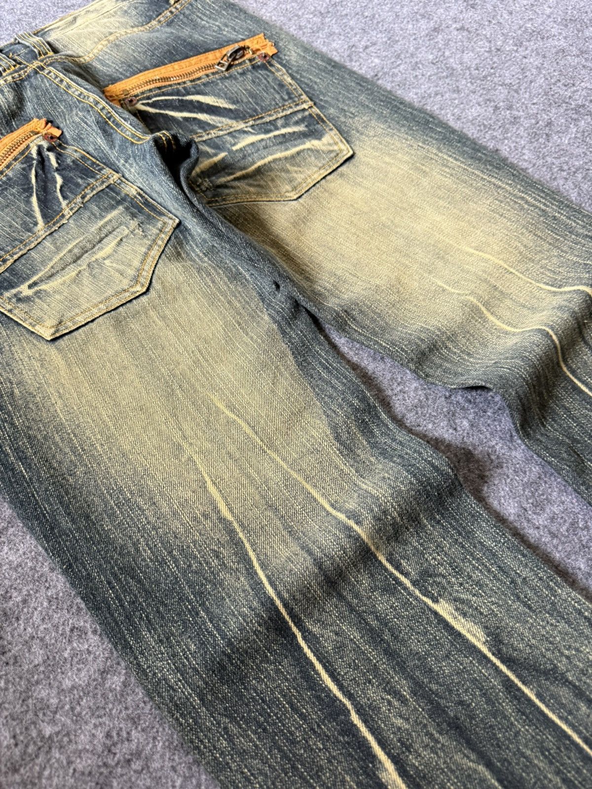 Japanese Brand Clone Devgru Japan Artisal Mud Wash Wrinkle Texture Jeans Size US 30 / EU 46 - 11 Thumbnail