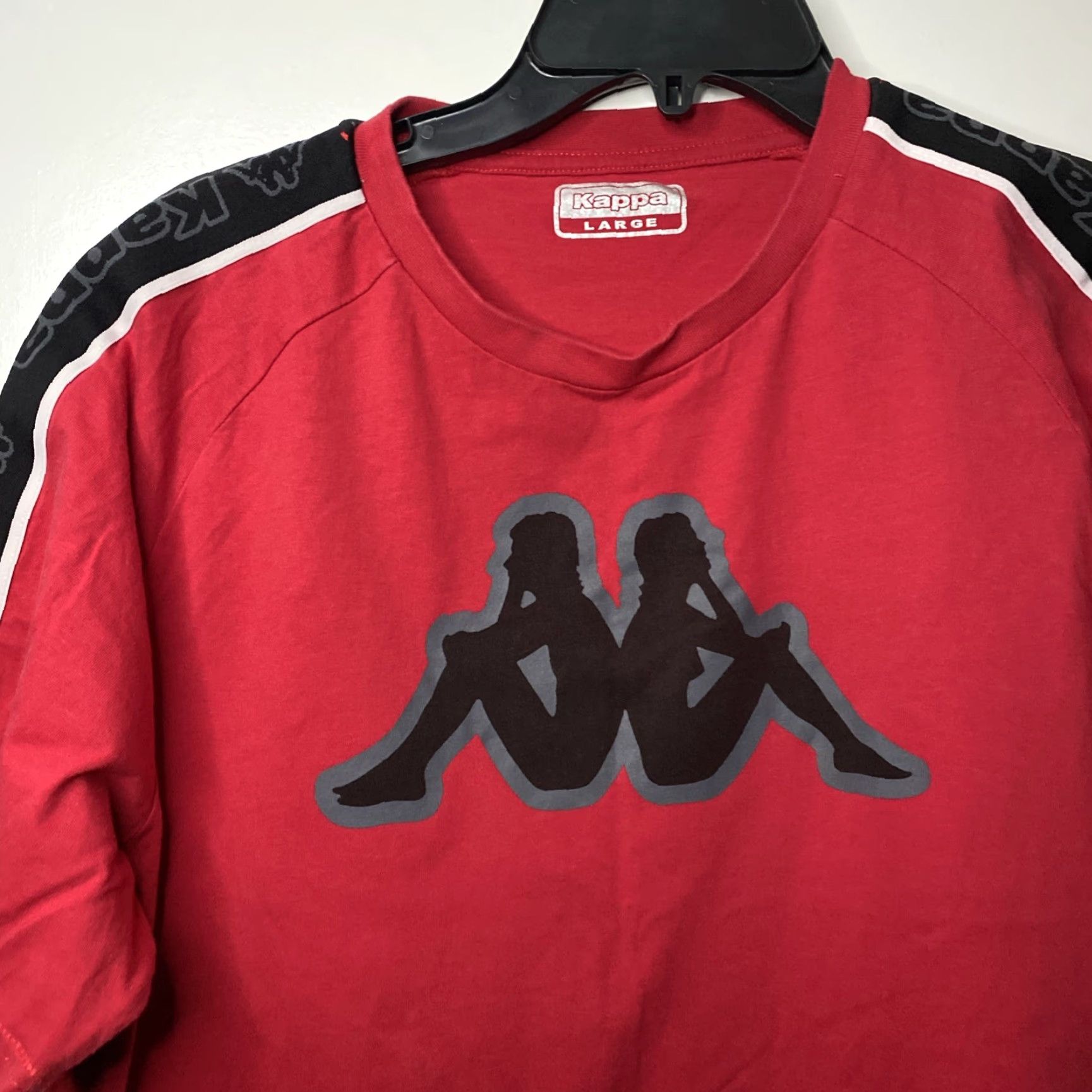 Kappa Kappa Men's Logo Tape Maroon T-Shirt L Shirt Streetwear Fashion Size US L / EU 52-54 / 3 - 2 Thumbnail